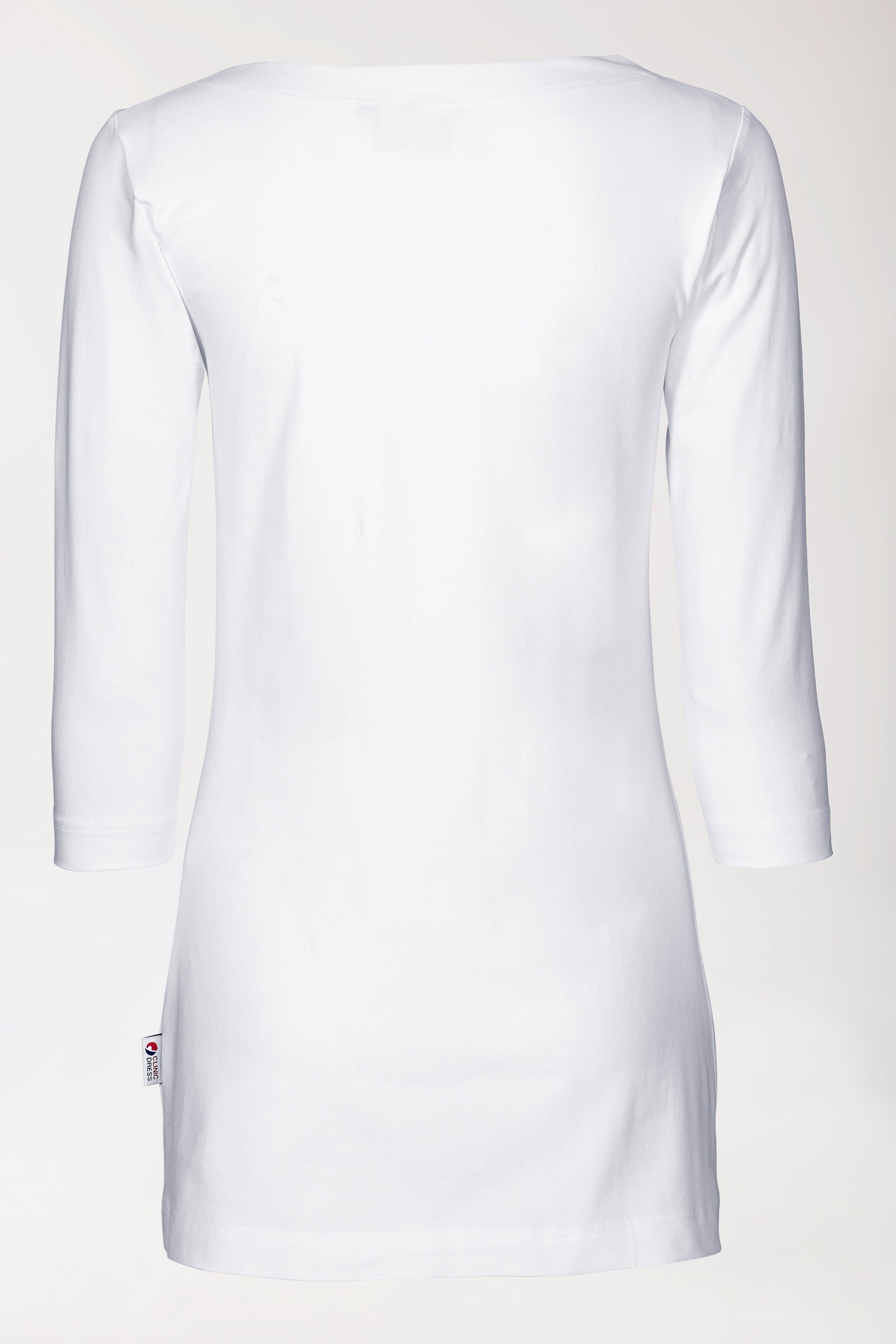 T-shirt long Femme - Manche 3/4 blanc, Vue de dos 