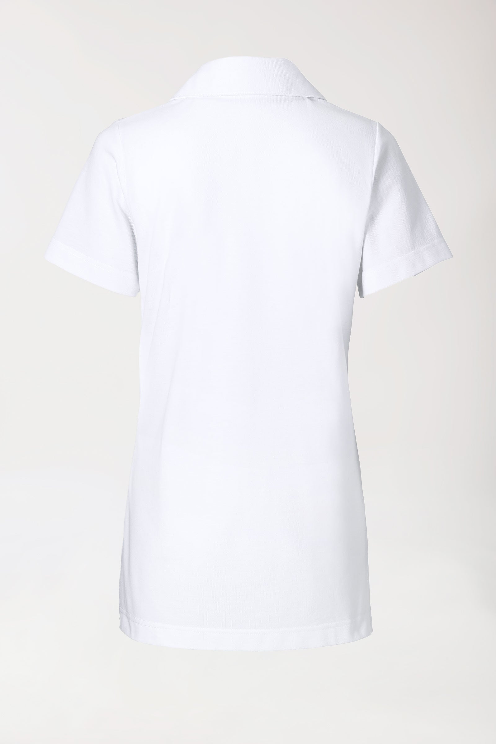 T-shirt long Femme en Piqué - Avec col blanc