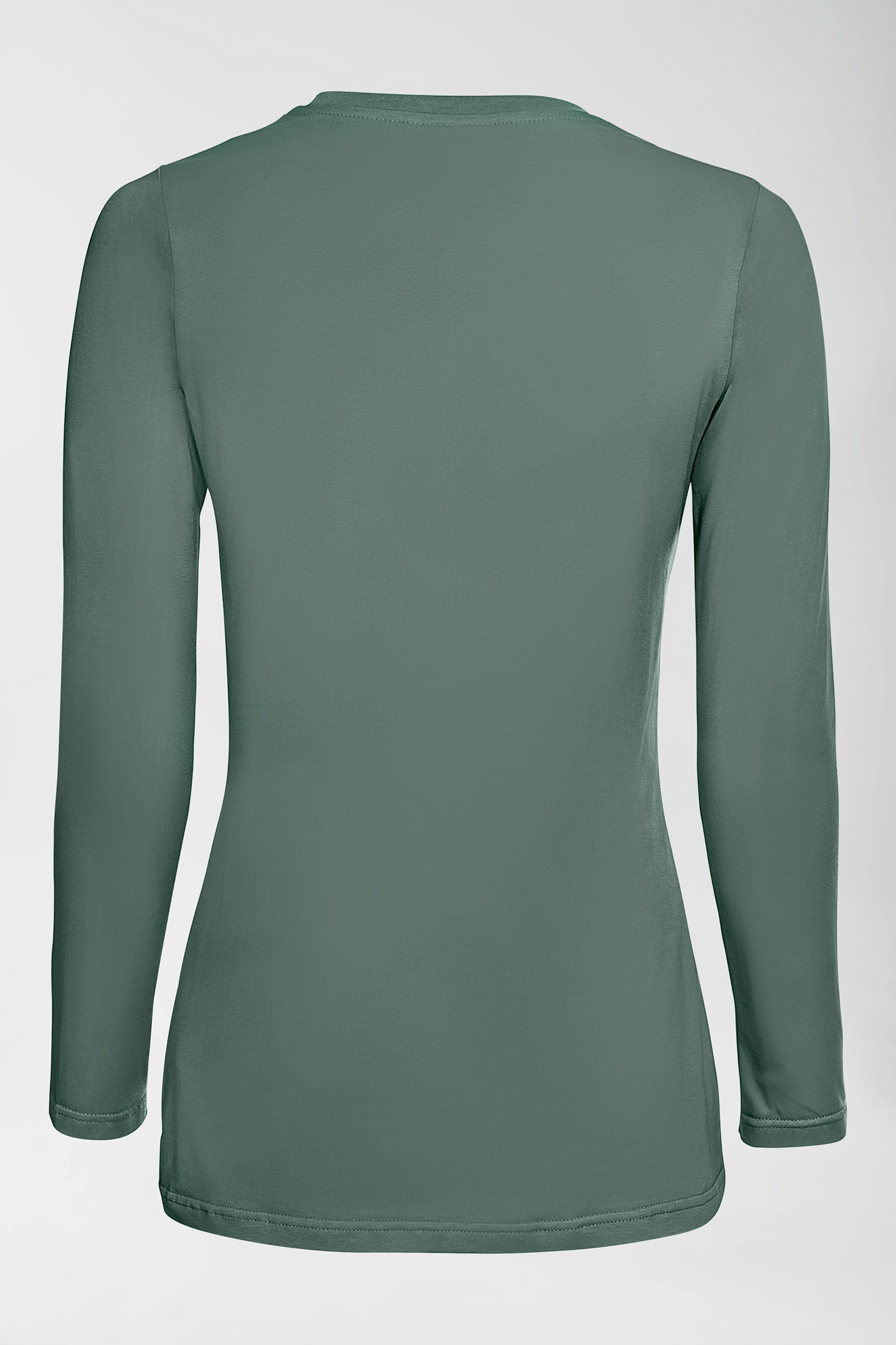 CORE T-shirt Femme - manche longue vert foncé, Vue de dos 