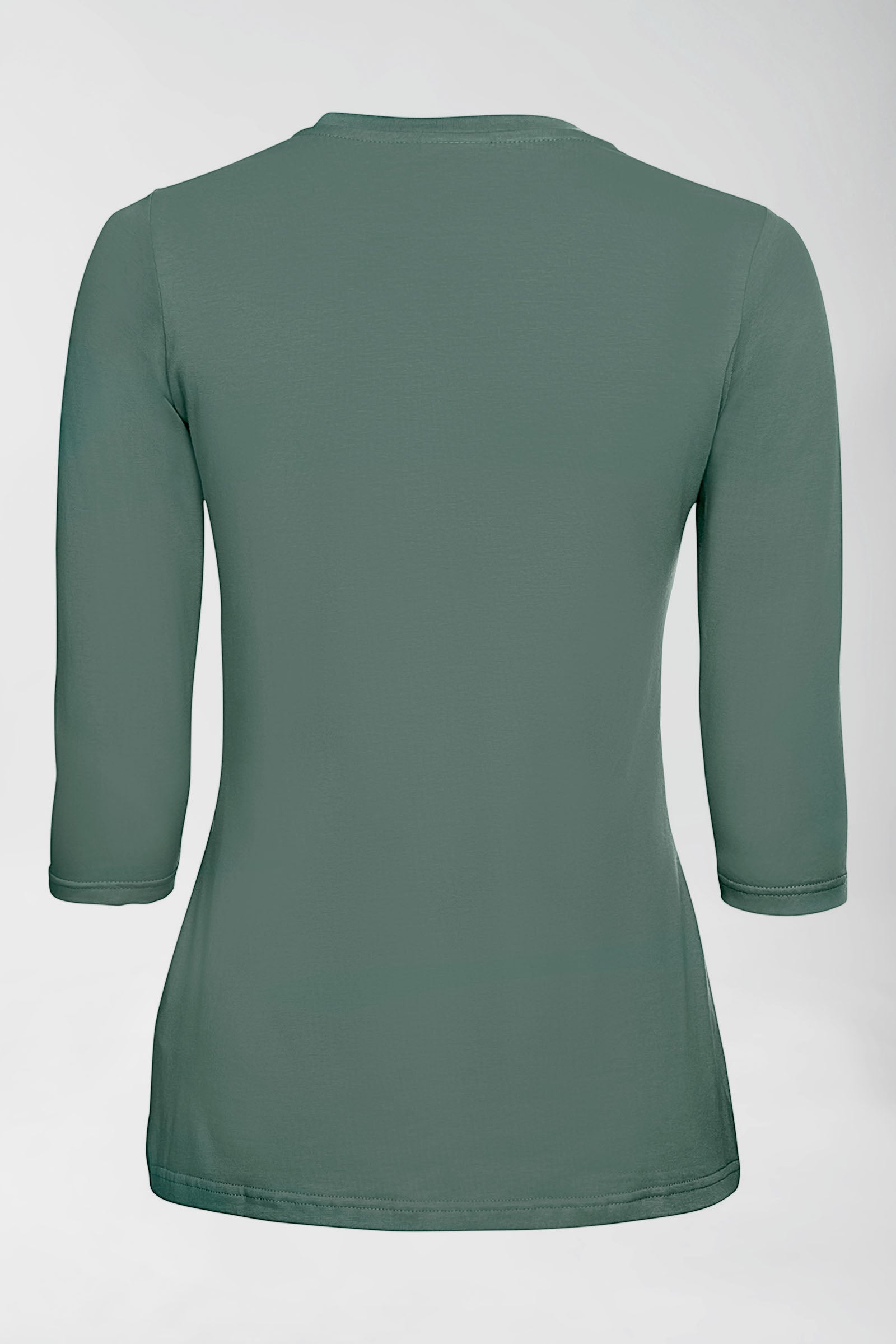 CORE T-shirt Femme - manche 3/4 vert foncé, Vue de dos 