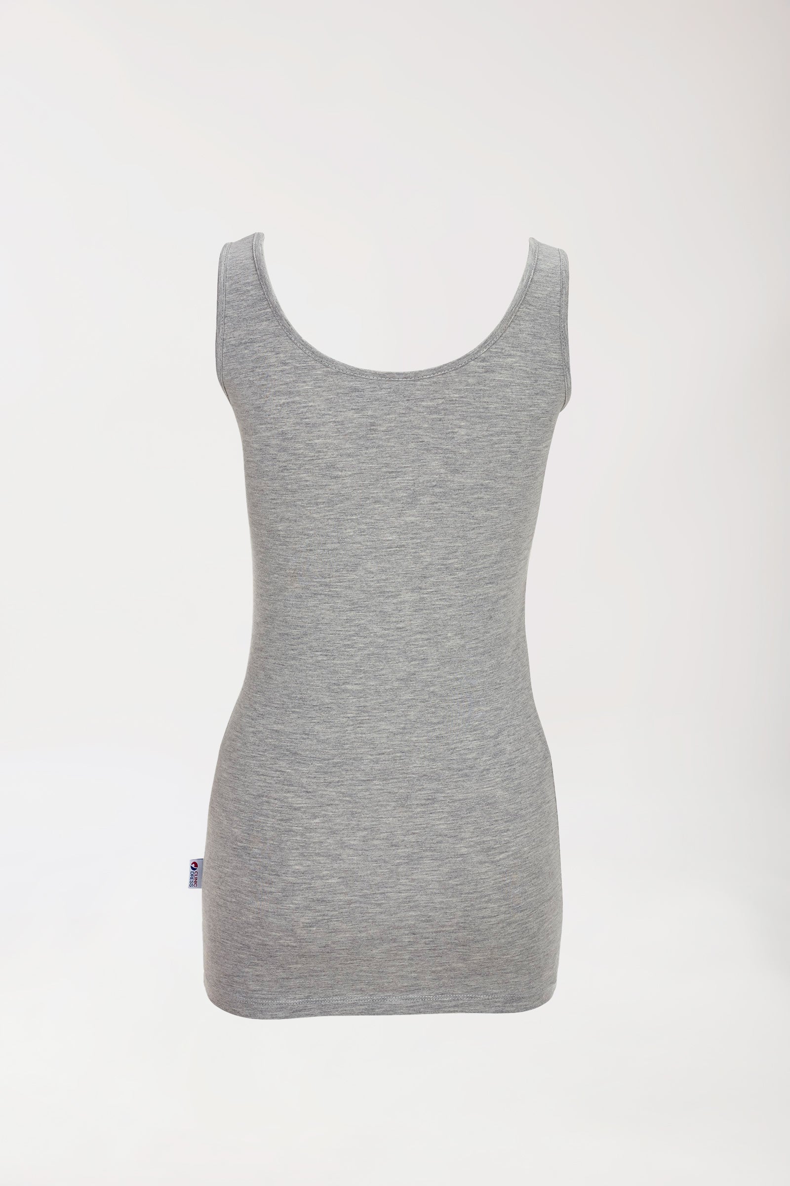 CORE Top Femme - Encolure ronde gris chiné, Vue de dos 