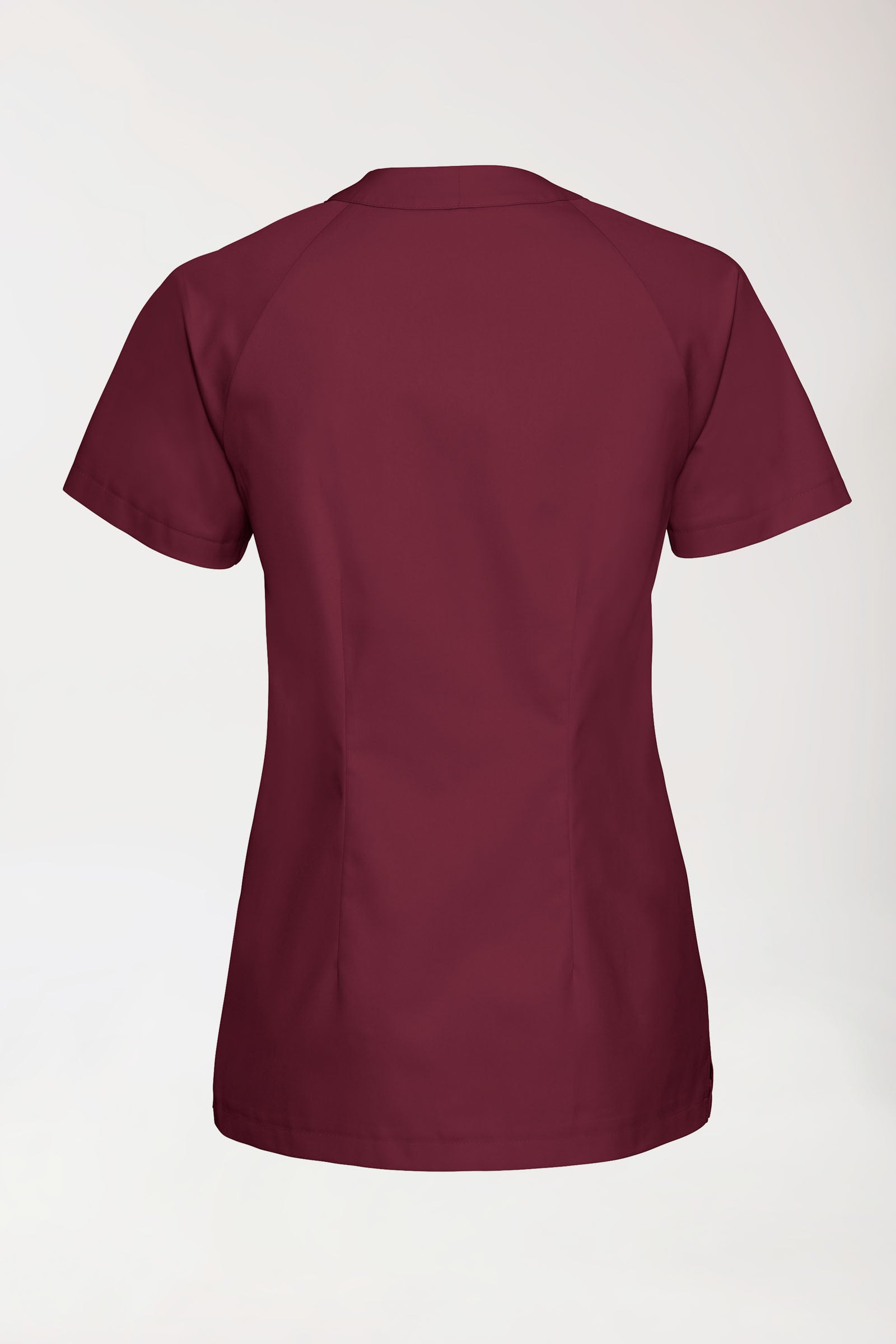 LA tunique médicale femme - Décolleté V bordeaux, Vue de dos 