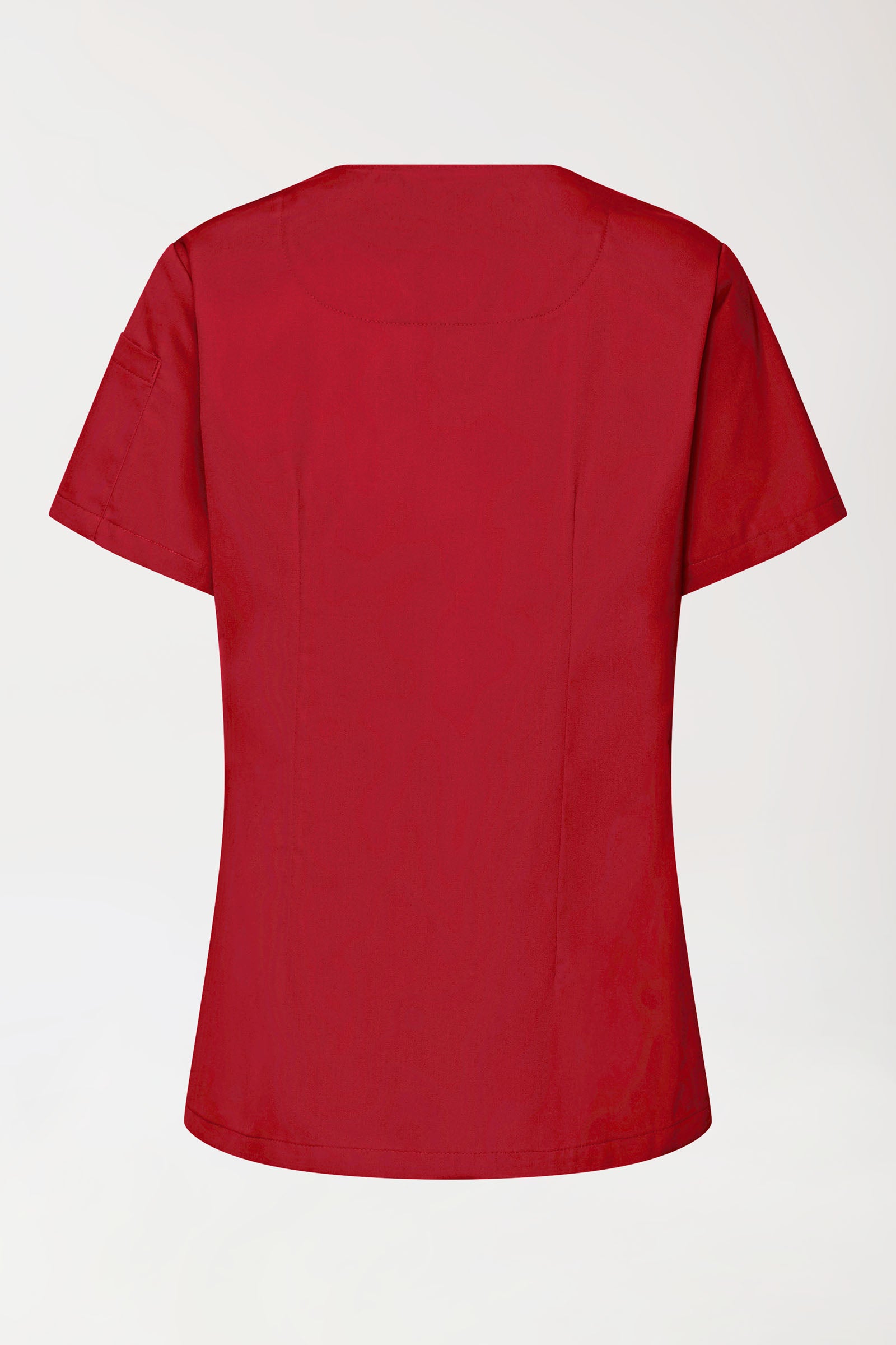 GREEN Tunique Stretch Femme - Décolleté V rouge, Vue de dos 