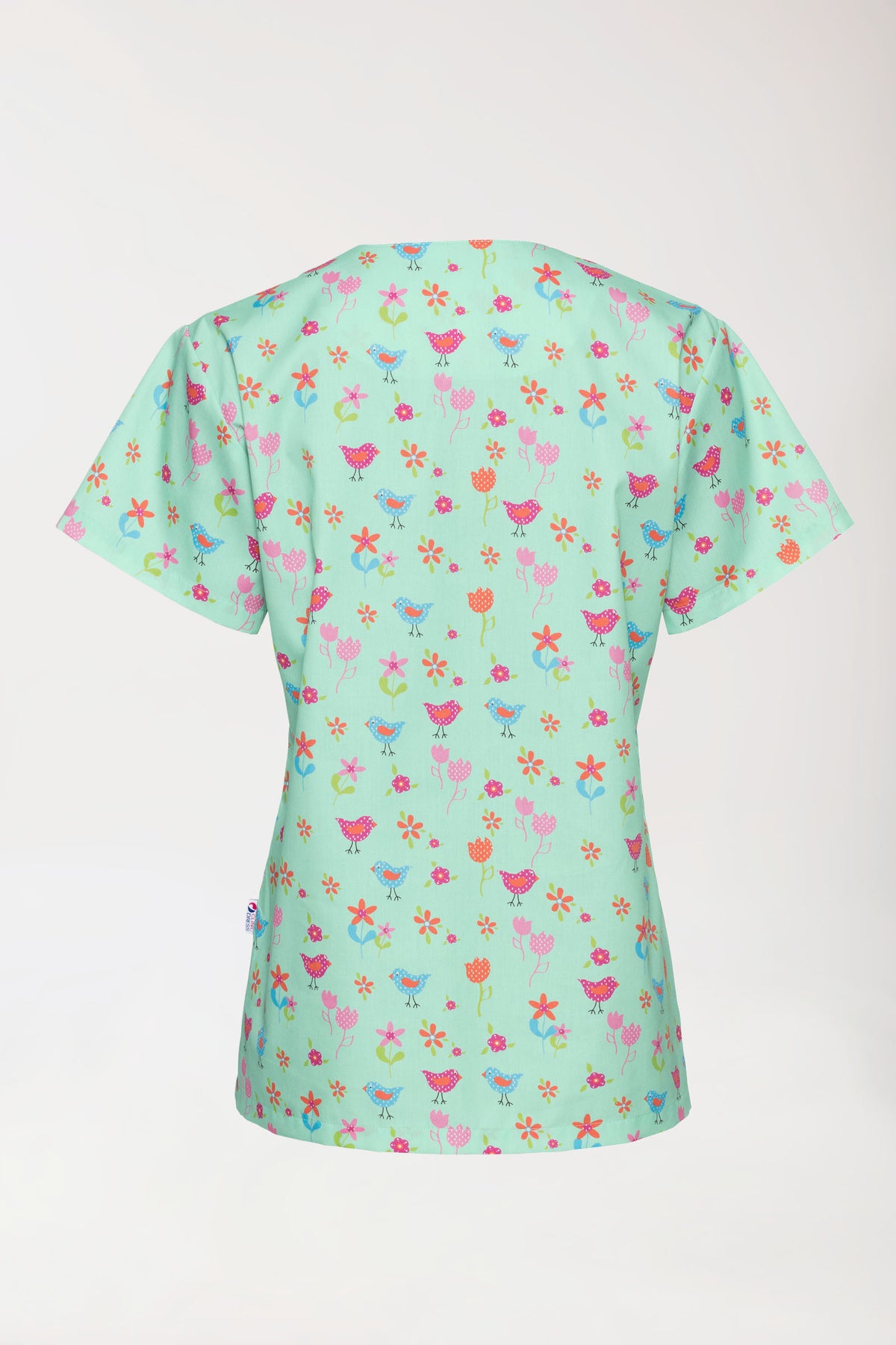 Tunique Femme légère - Imprimée en allover vert opale/multicolore, Vue de dos 