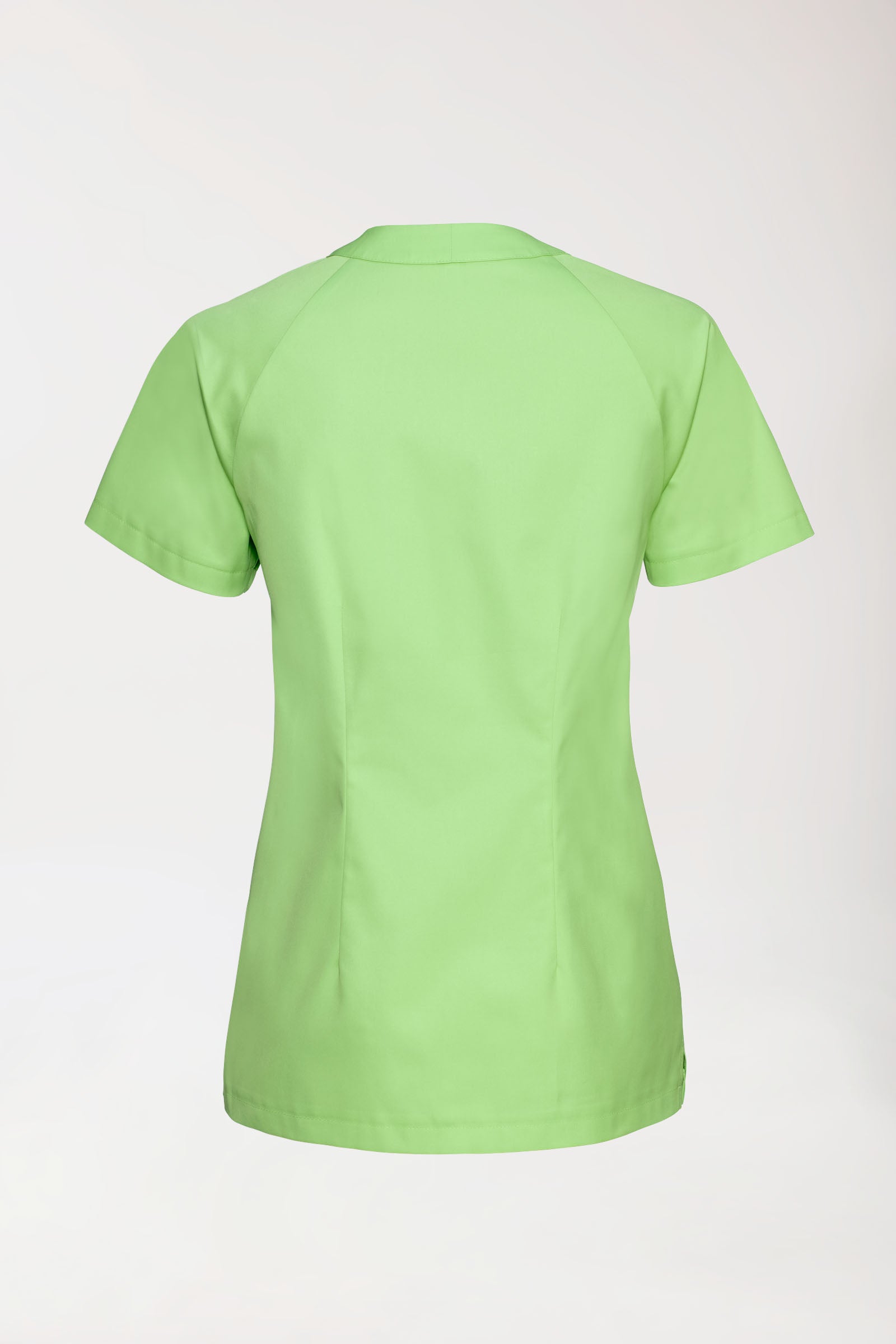 LA tunique médicale femme - Décolleté V vert pomme, Vue de dos 