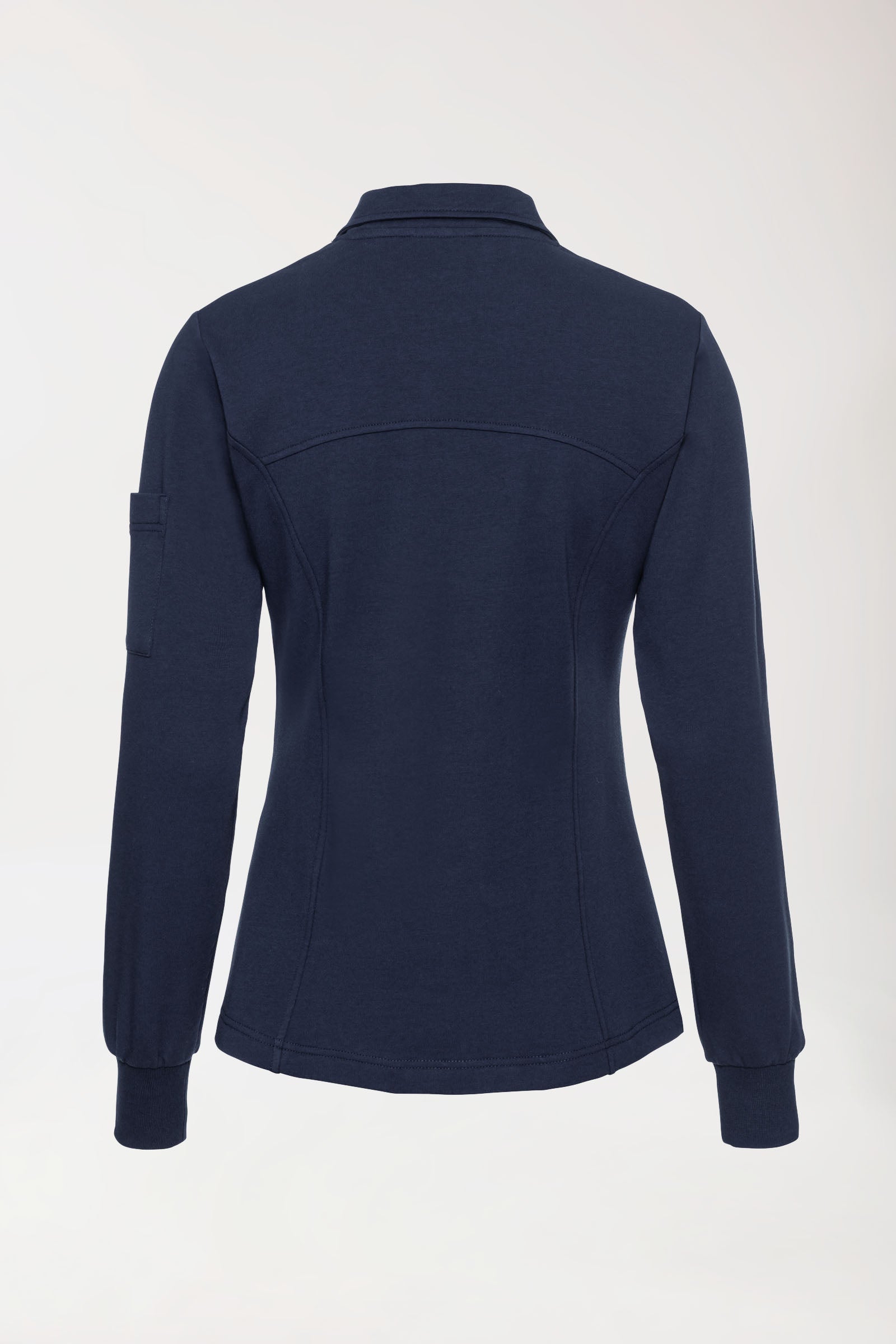 Veste en Sweat Femme - Col officier bleu navy
