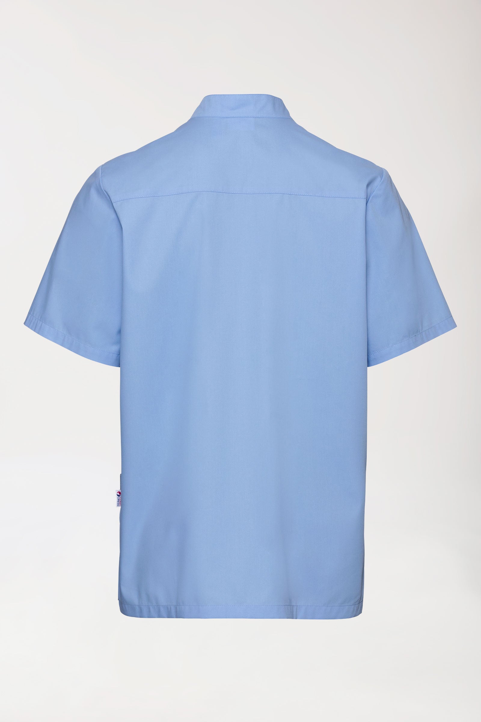 Blouse Stretch Homme - boutonnée bleu ciel, Vue de dos 