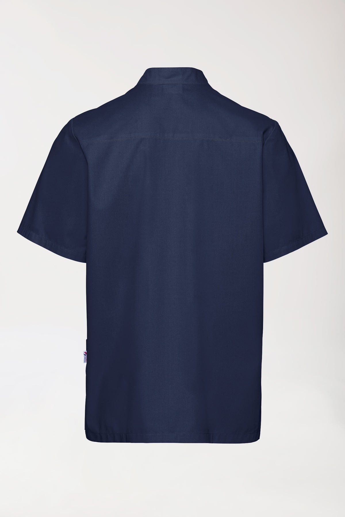 Blouse Stretch Homme - boutonnée bleu navy, Vue de dos 