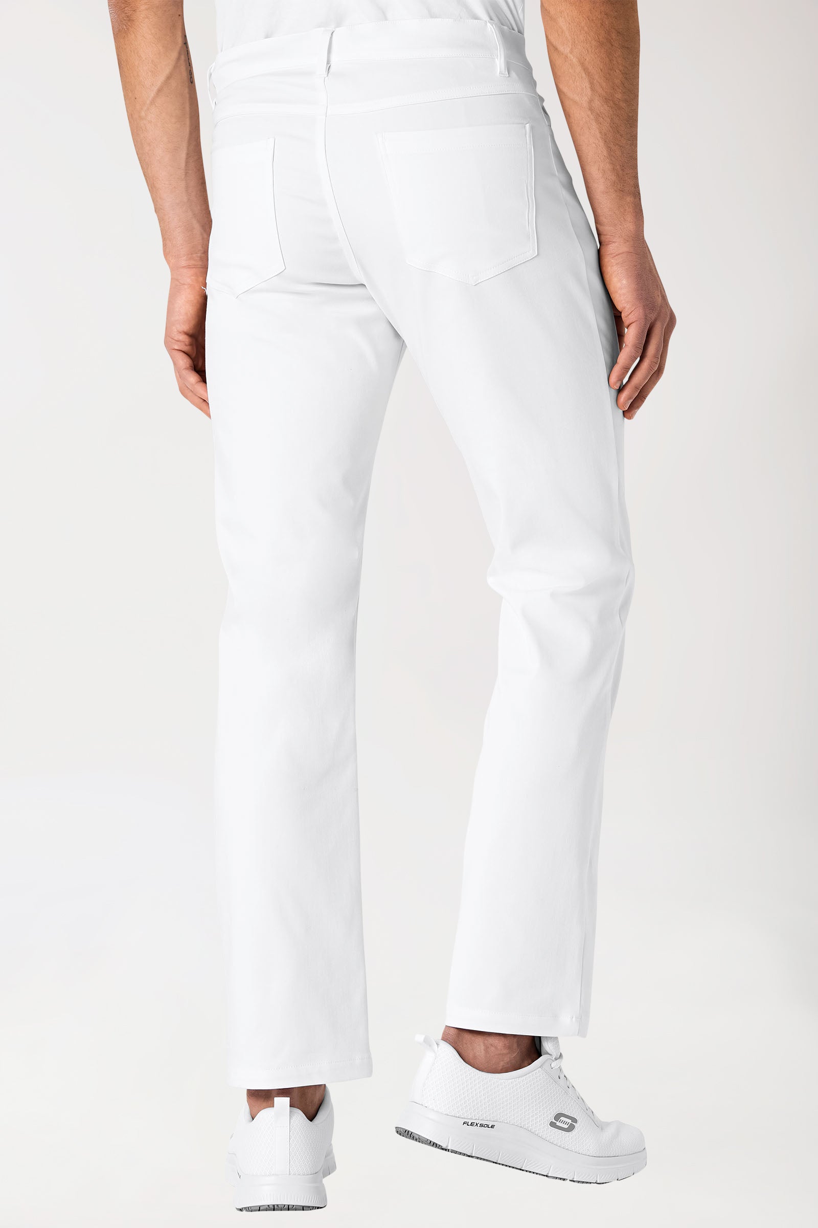 COMFY FLEX Pantalon 5 poches Homme - Jambe droite blanc