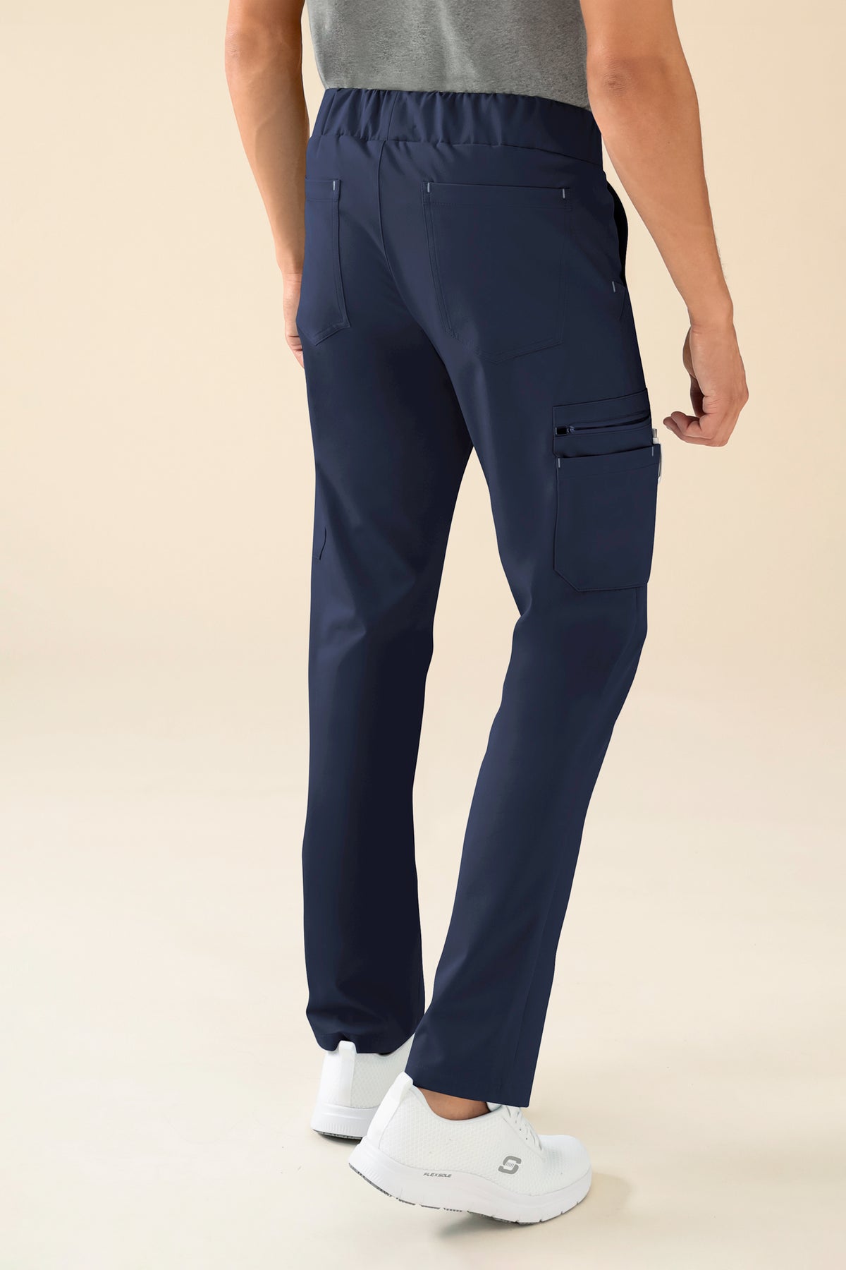 KAERE Pantalon Homme - avec poches cargo bleu navy, Vue de dos 