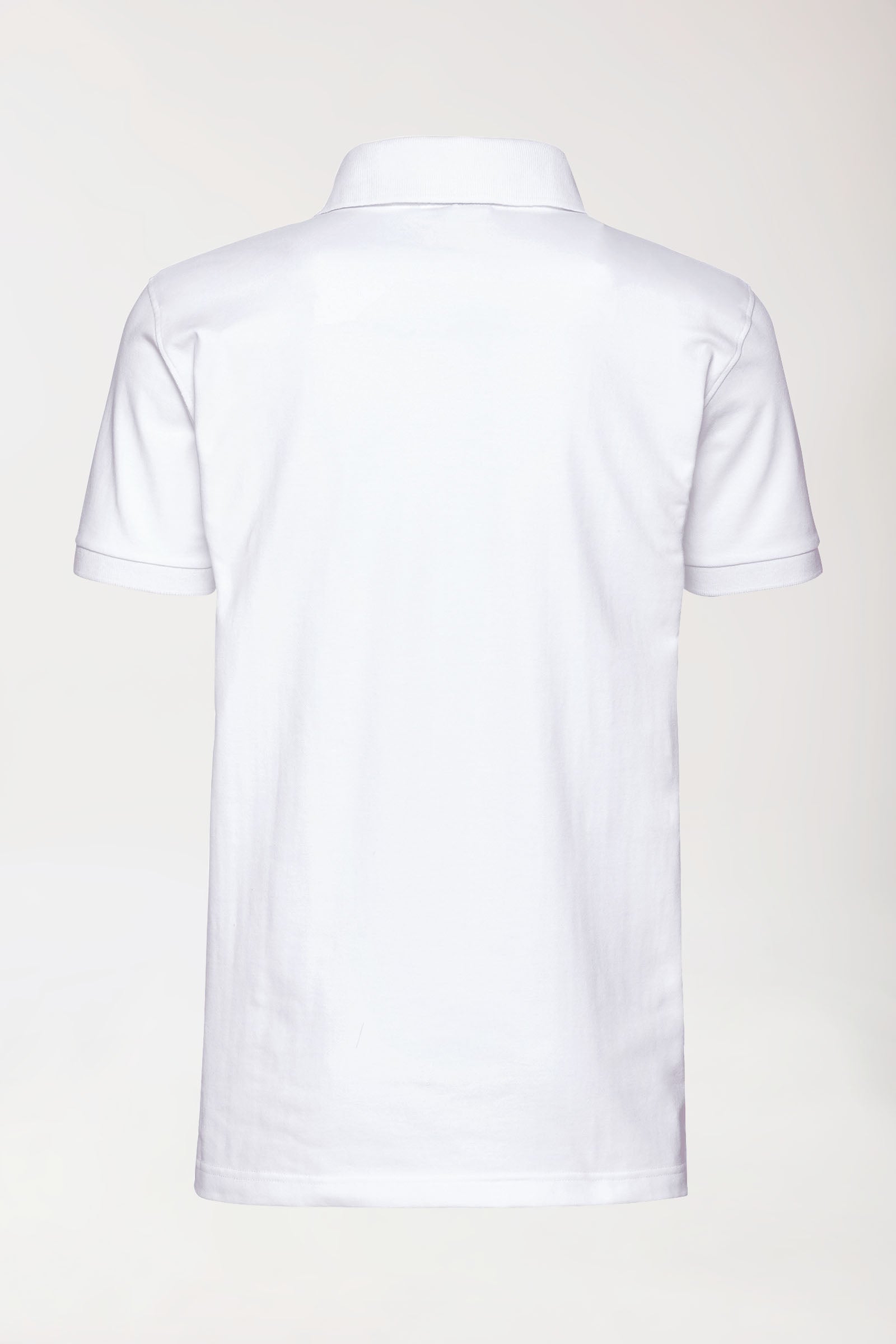 T-shirt Stretch Homme - Col polo blanc, Vue de dos 