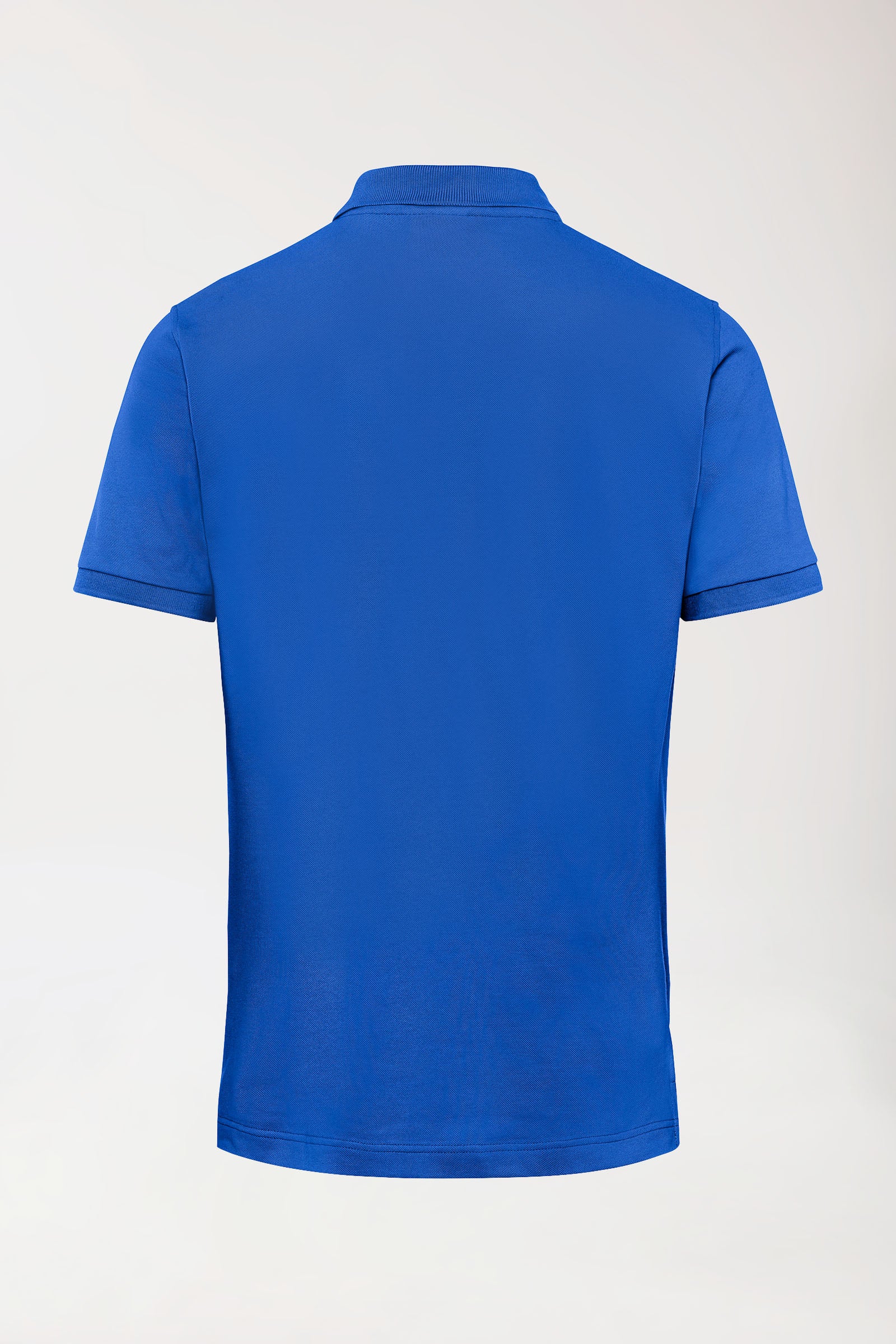 T-shirt Stretch Homme - Col polo bleu roi, Vue de dos 