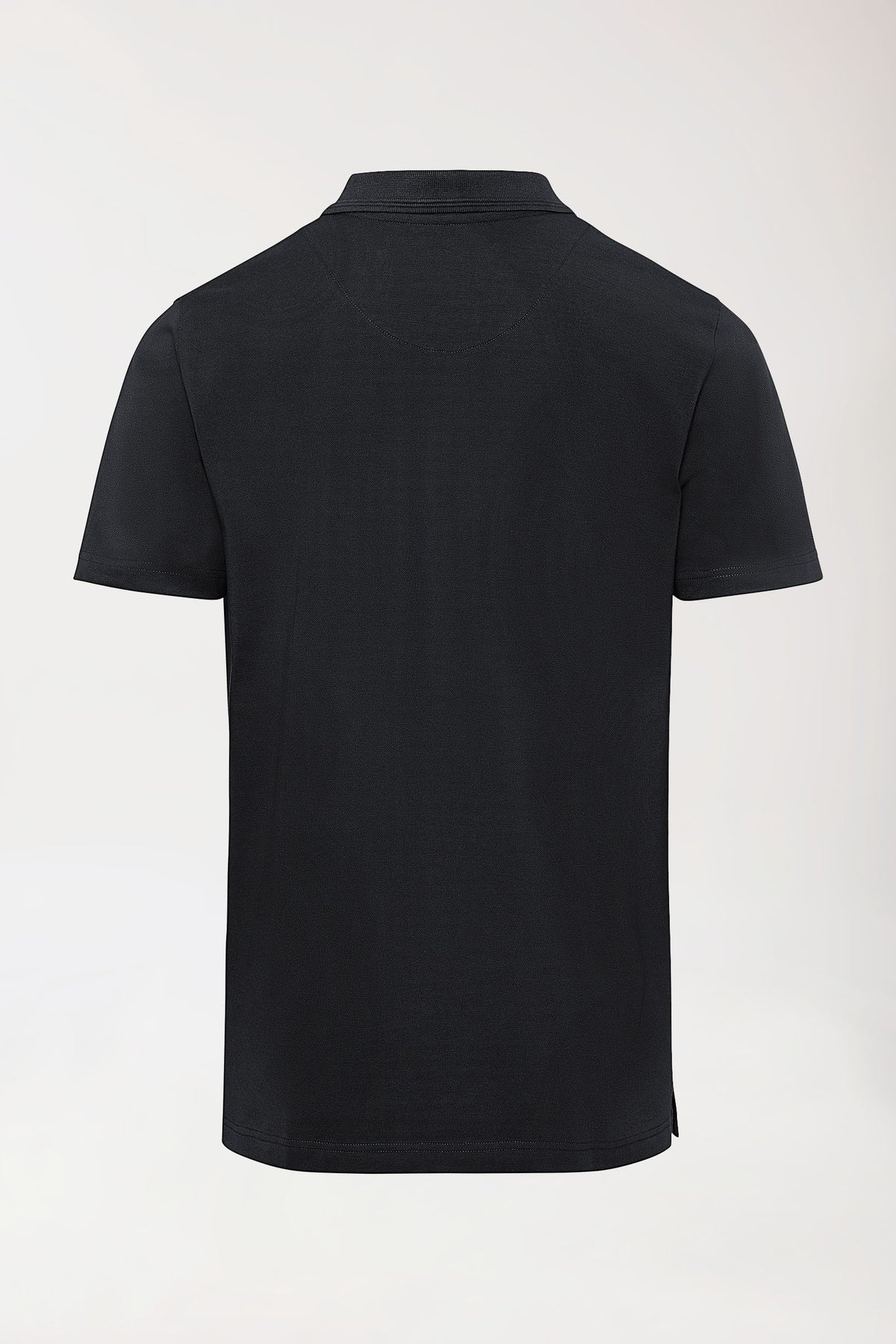 COMFY FLEX Shirt Stretch Homme - Col polo noir, Vue de dos 