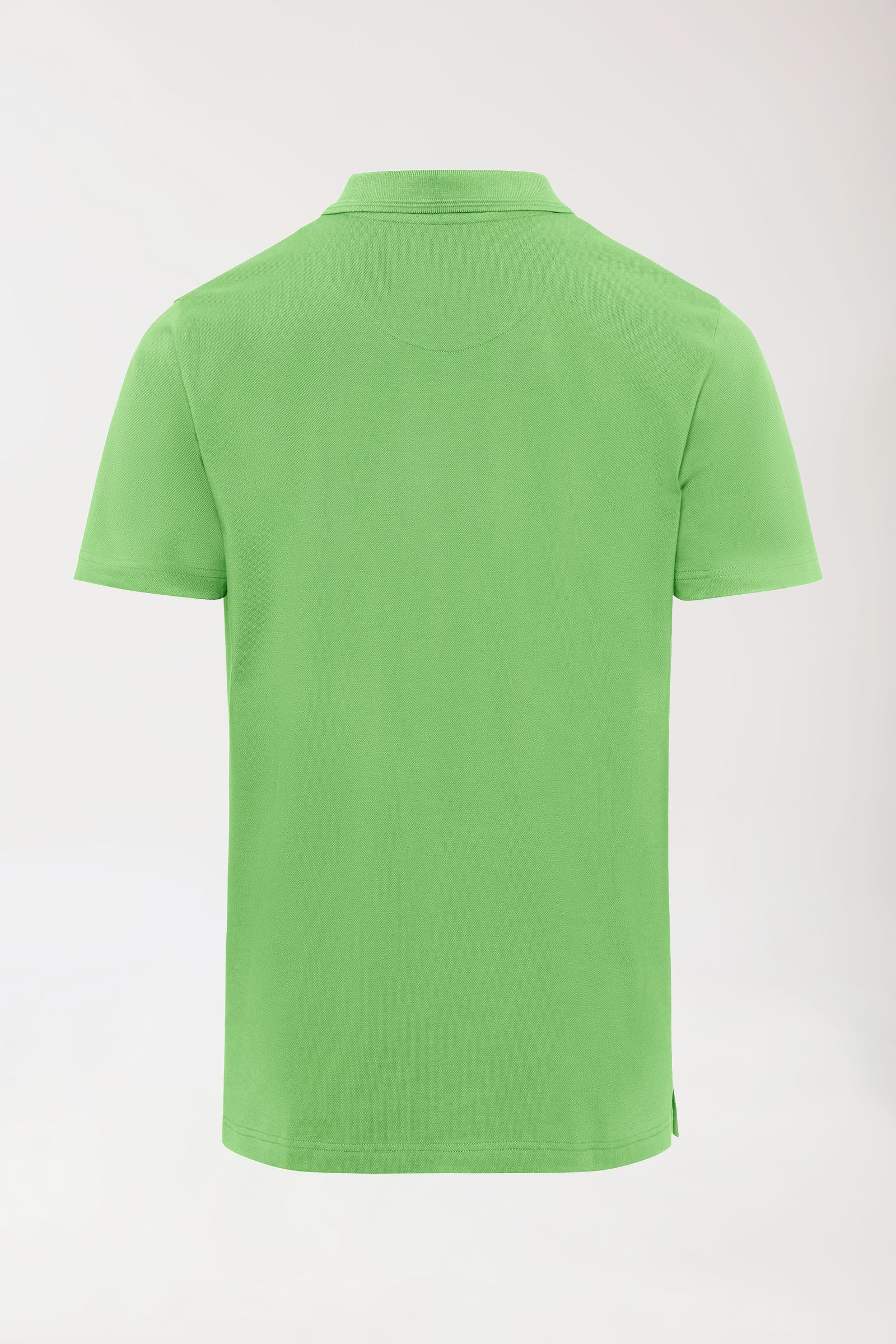 COMFY FLEX Shirt Stretch Homme - Col polo vert pomme, Vue de dos 