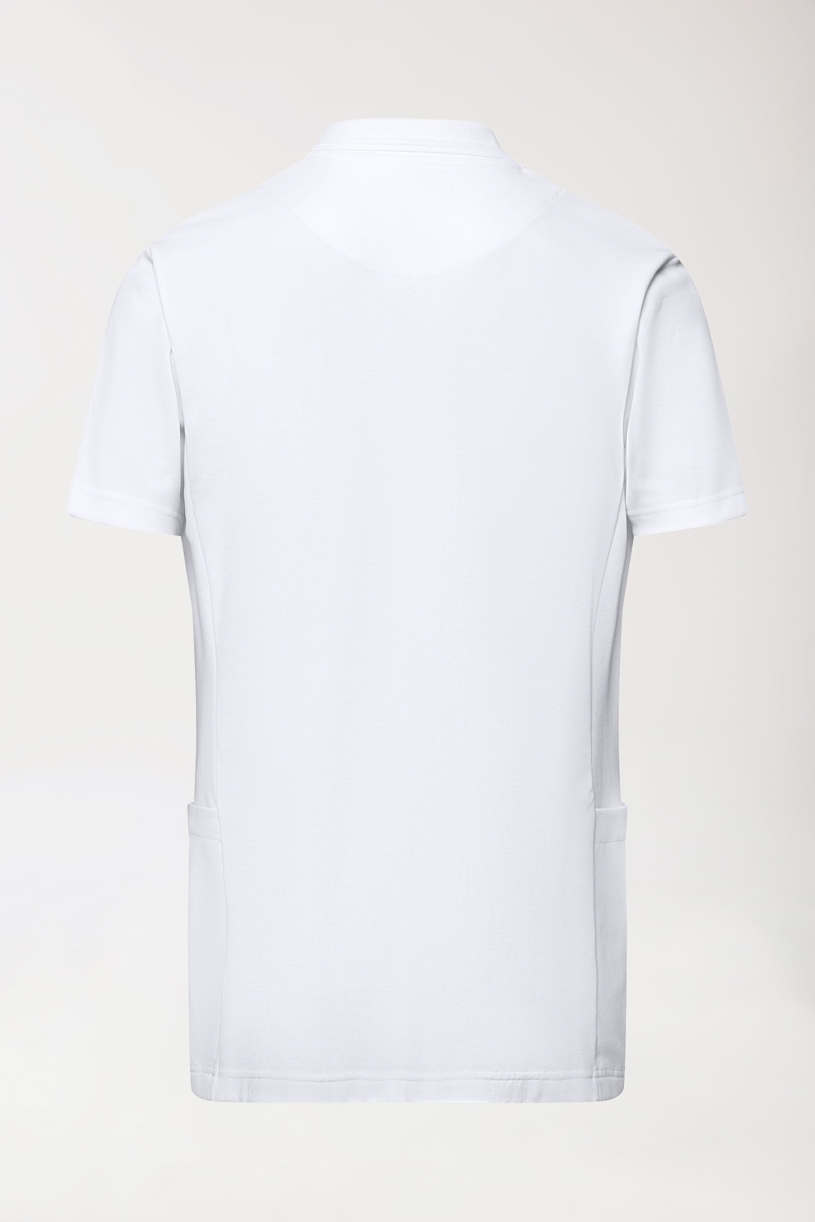 COMFY FLEX Tunique Stretch Homme - Col polo blanc