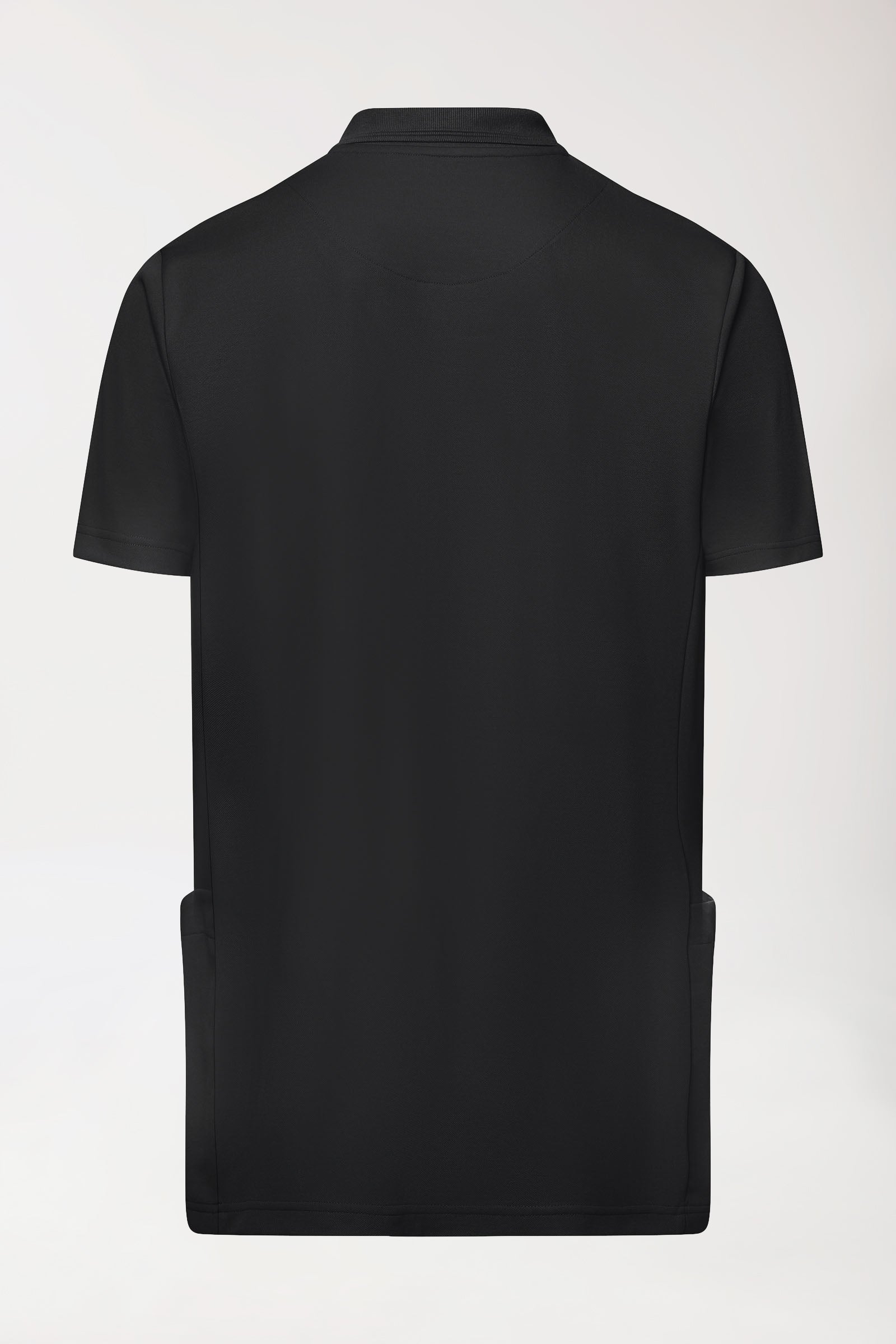 COMFY FLEX Tunique Stretch Homme - Col polo noir, Vue de dos 