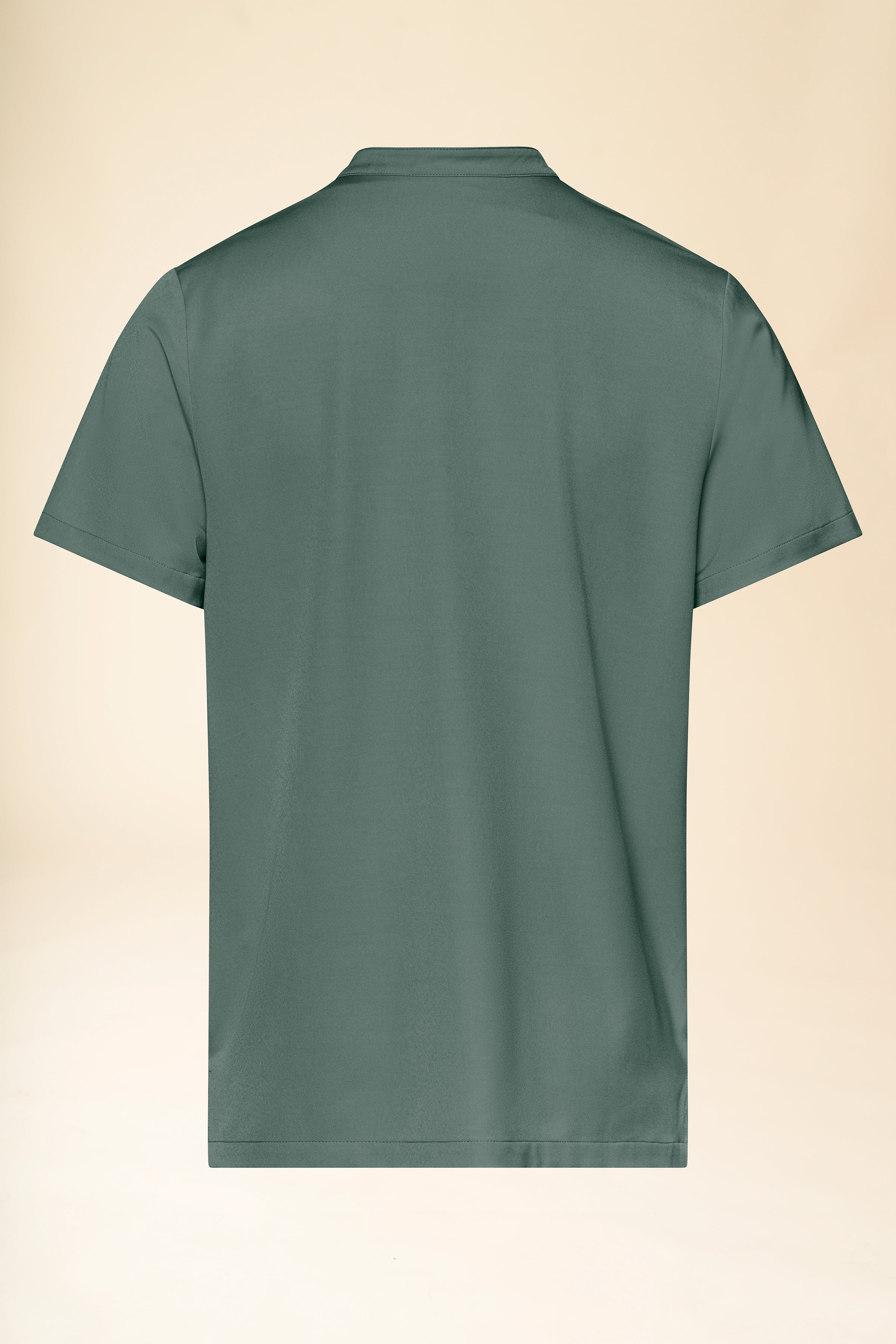 KAERE Tunique Homme - Col officier vert foncé