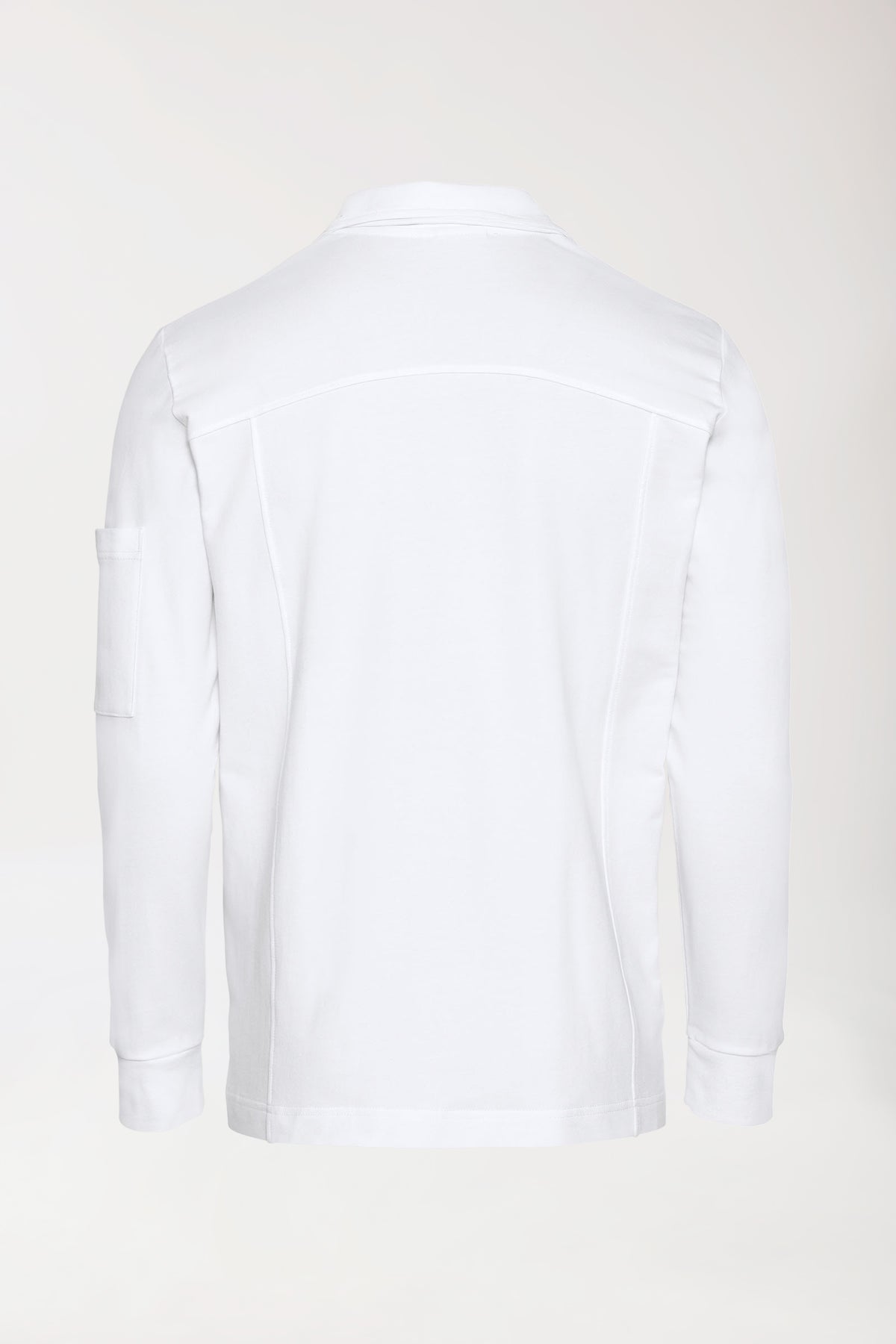 Veste en Sweat Homme - Col officier blanc, Vue de dos 