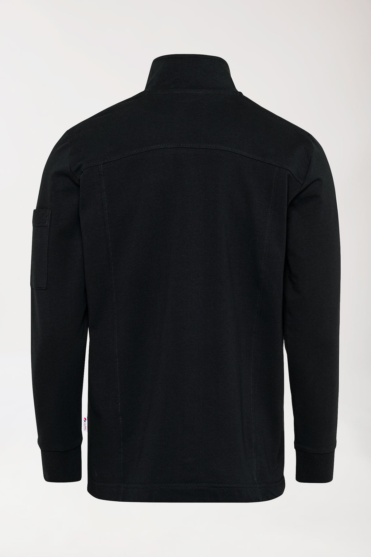 Veste en Sweat Homme - Col officier noir, Vue de dos 