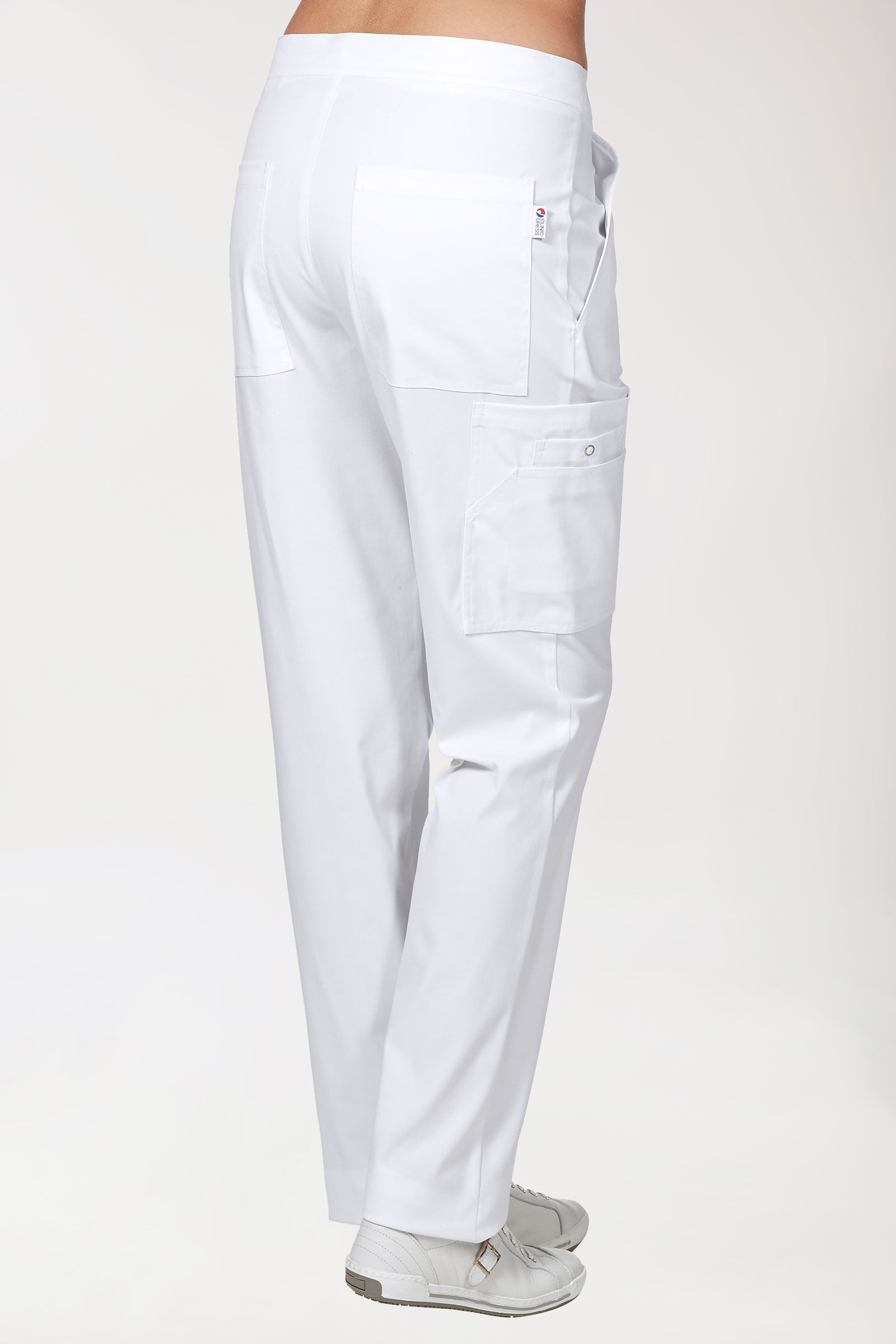 CLINIC STRETCH Pantalon mixte - Poche sur la jambe blanc
