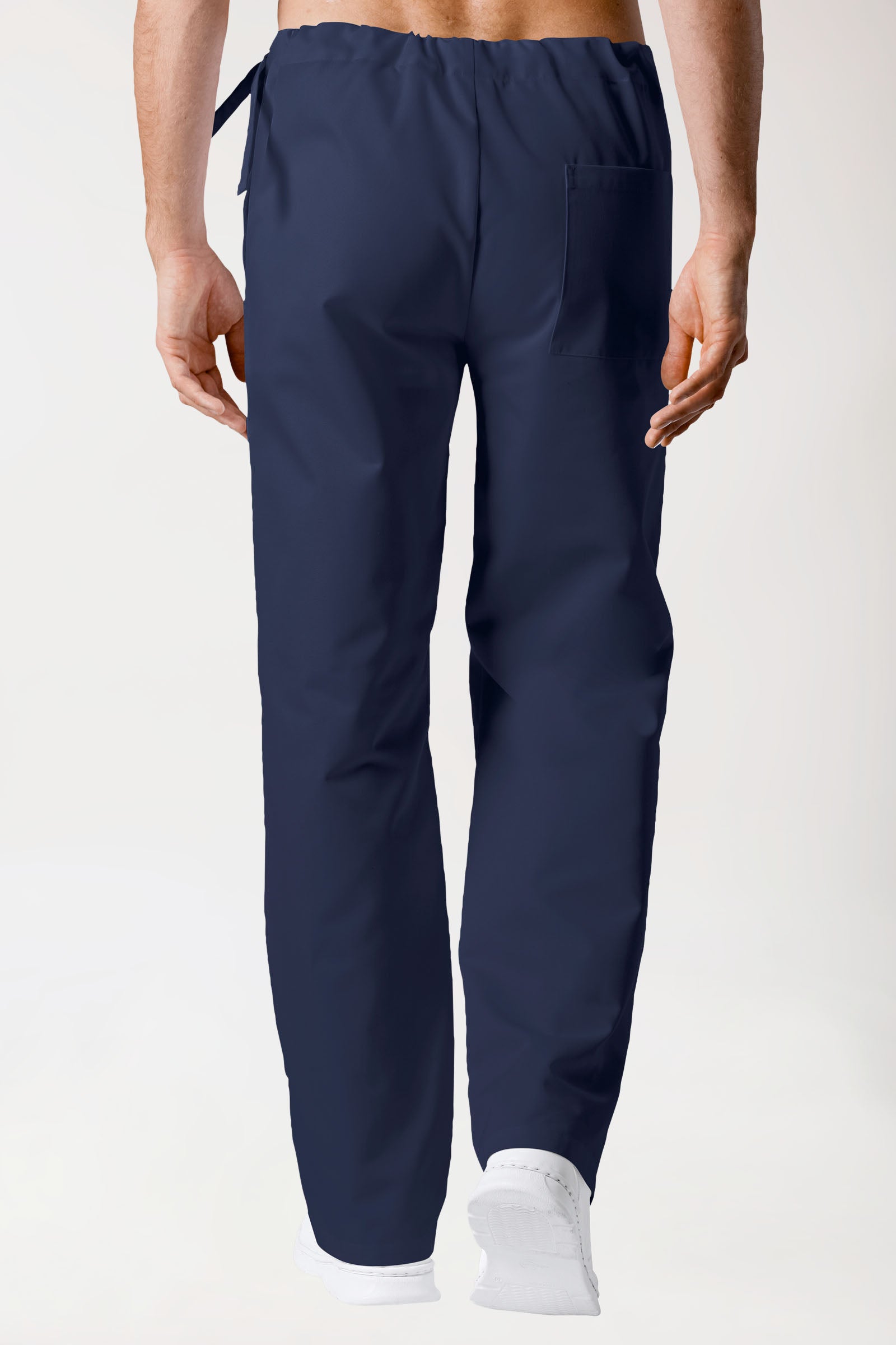 Pantalon Coton mixte - Boutonnage sur le côté bleu navy