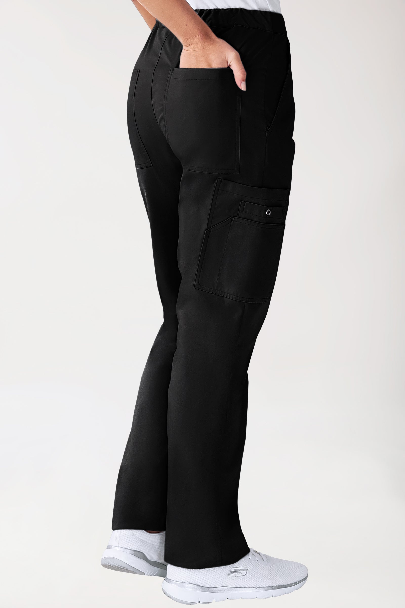 CLINIC STRETCH Pantalon mixte - Poche sur la jambe noir