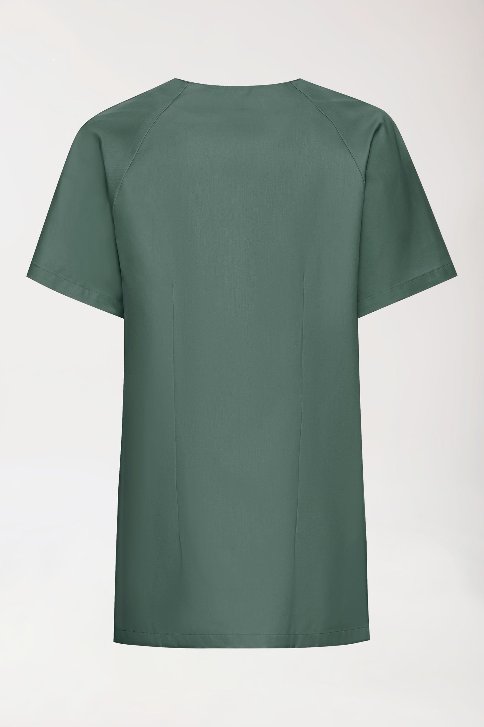 LA Blouse médicale femme - patte pressions vert foncé, Vue de dos 