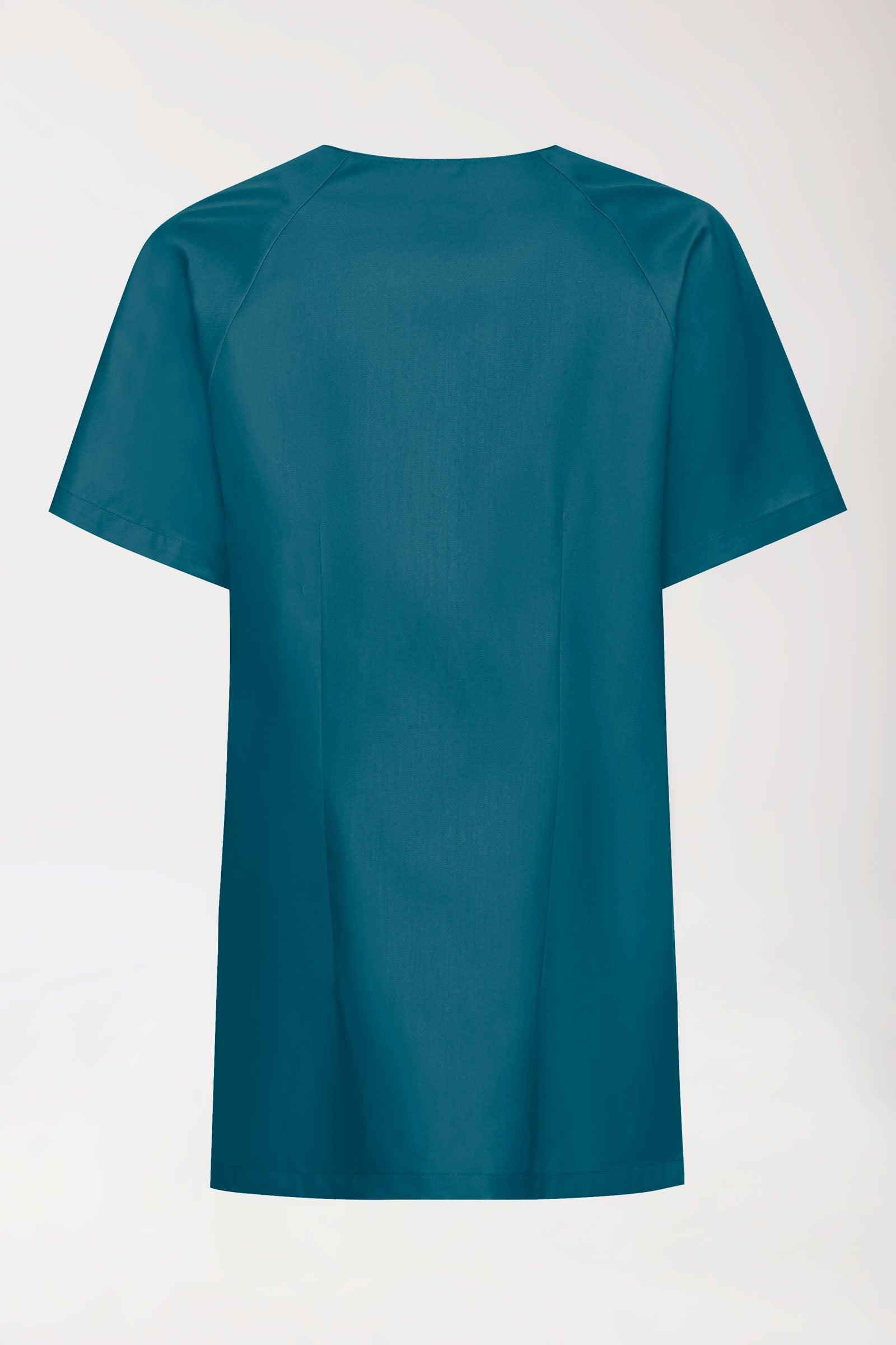 LA Blouse médicale femme - patte pressions pétrole, Vue de dos 