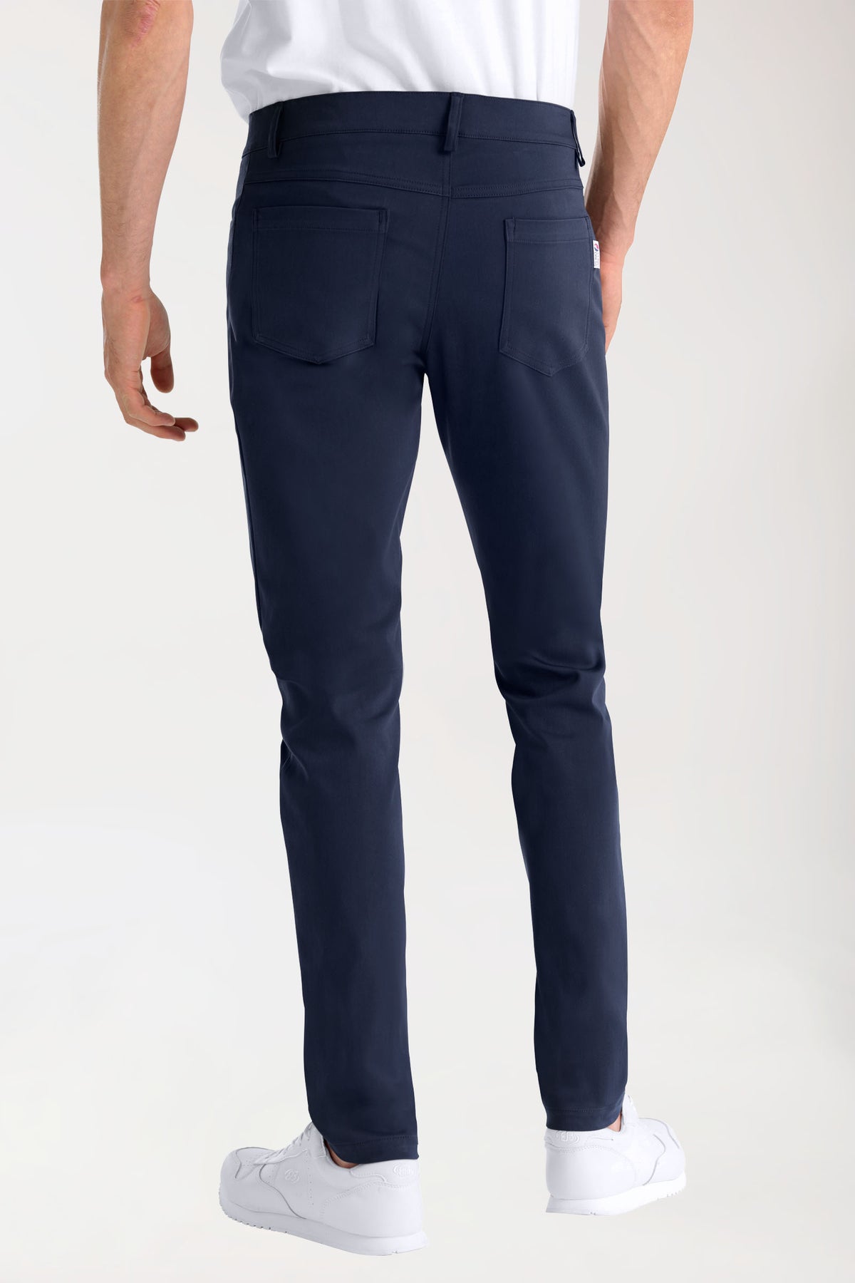 Pantalon 5 poches Homme Stretch - Jambe fine navy