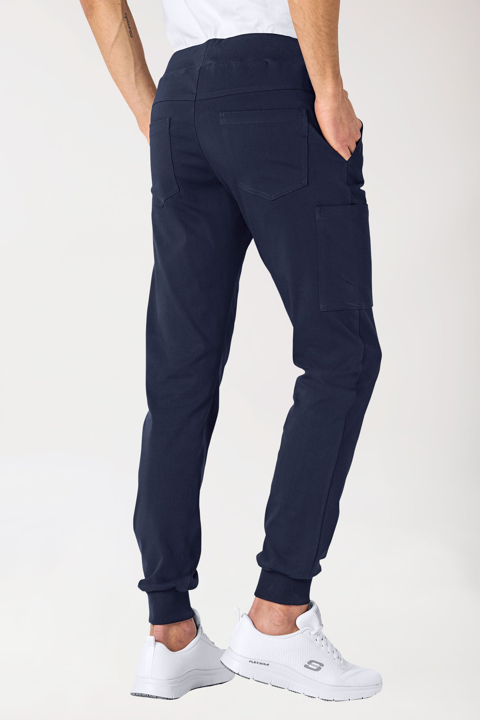 Pantalon Stretch Homme - Jogpants navy, Vue de dos 