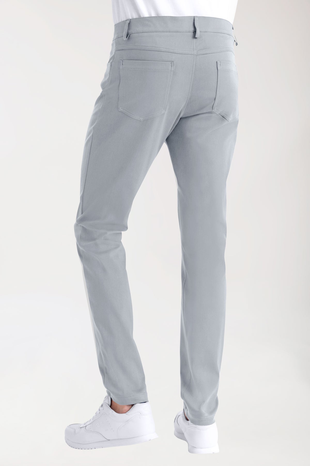 Pantalon 5 poches Homme Stretch - Jambe fine gris
