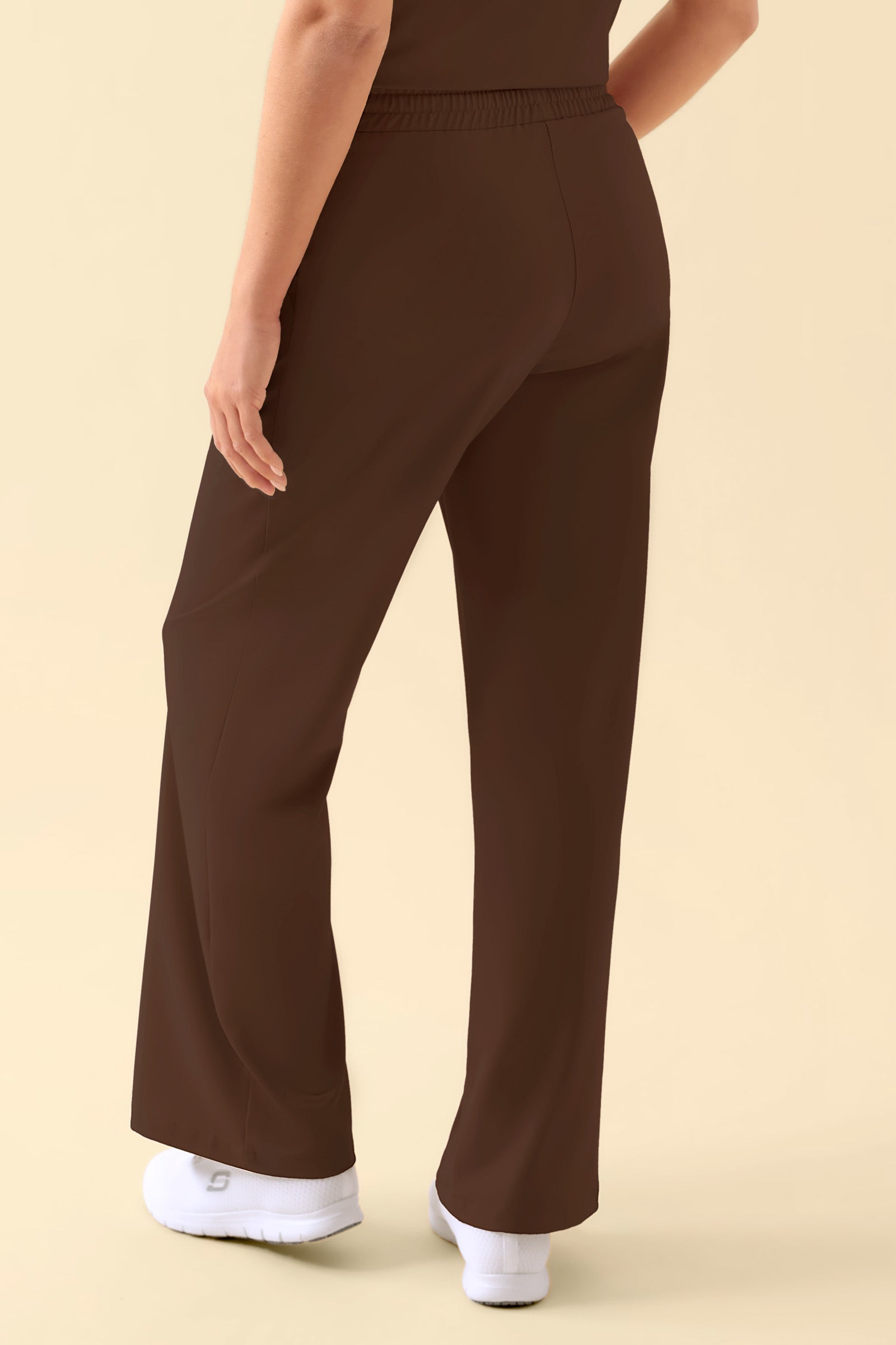 KAERE Pantalon Femme - large jambe coffee, Vue de dos 