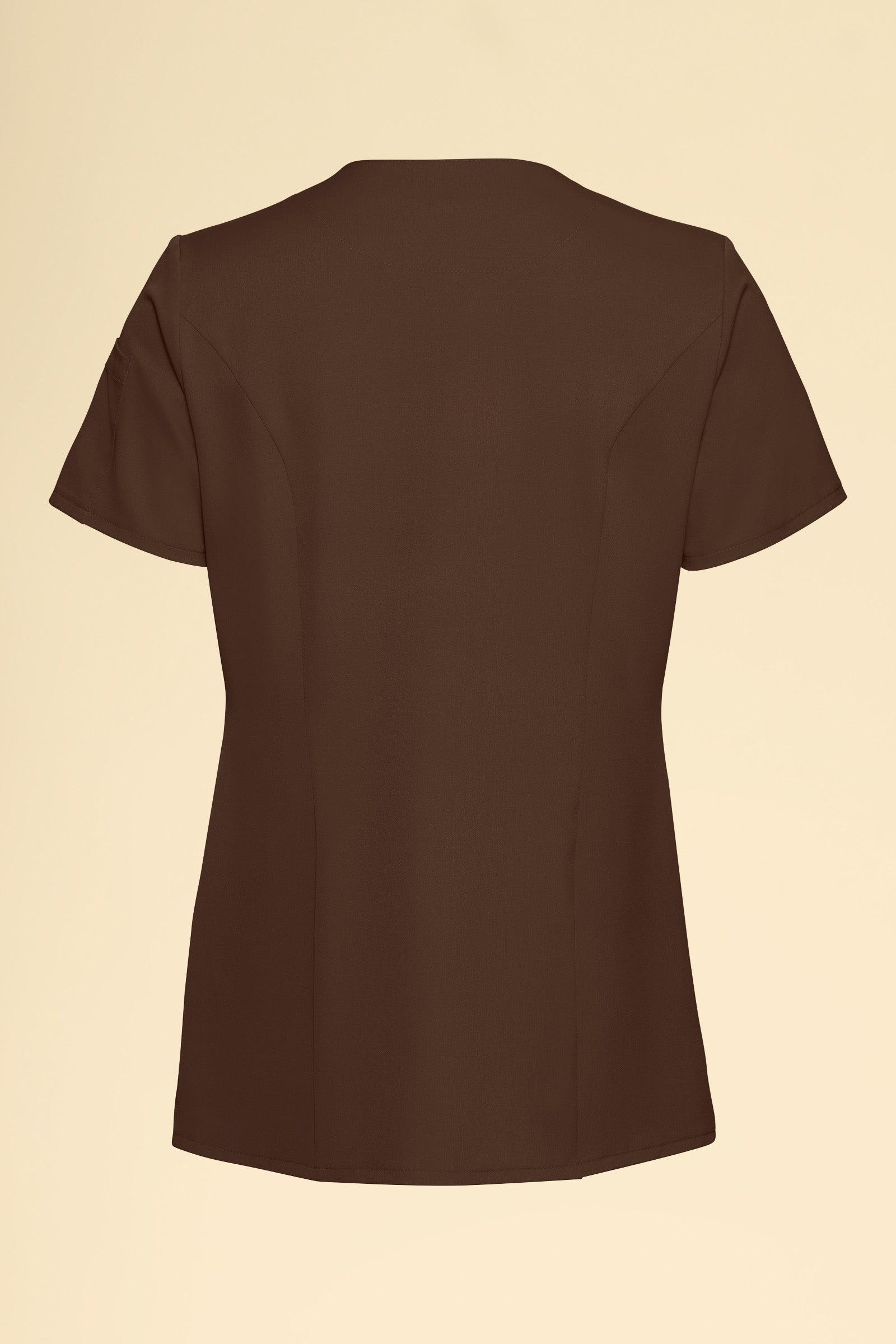 KAERE Blouse Femme - Patte de boutonnage coffee, Vue de dos 