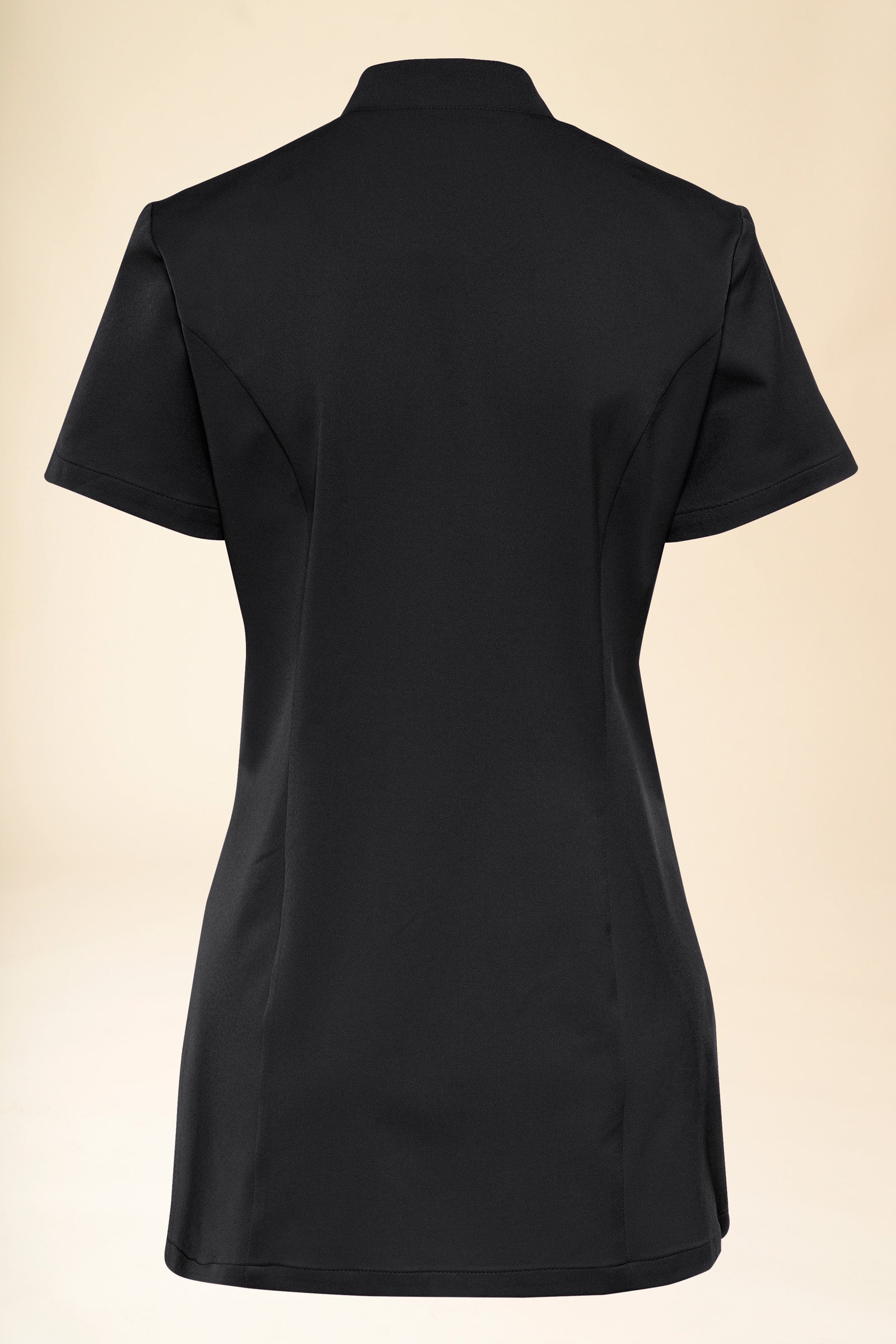 KAERE Blouse Femme - boutonnage asymétrique noir, Vue de dos 