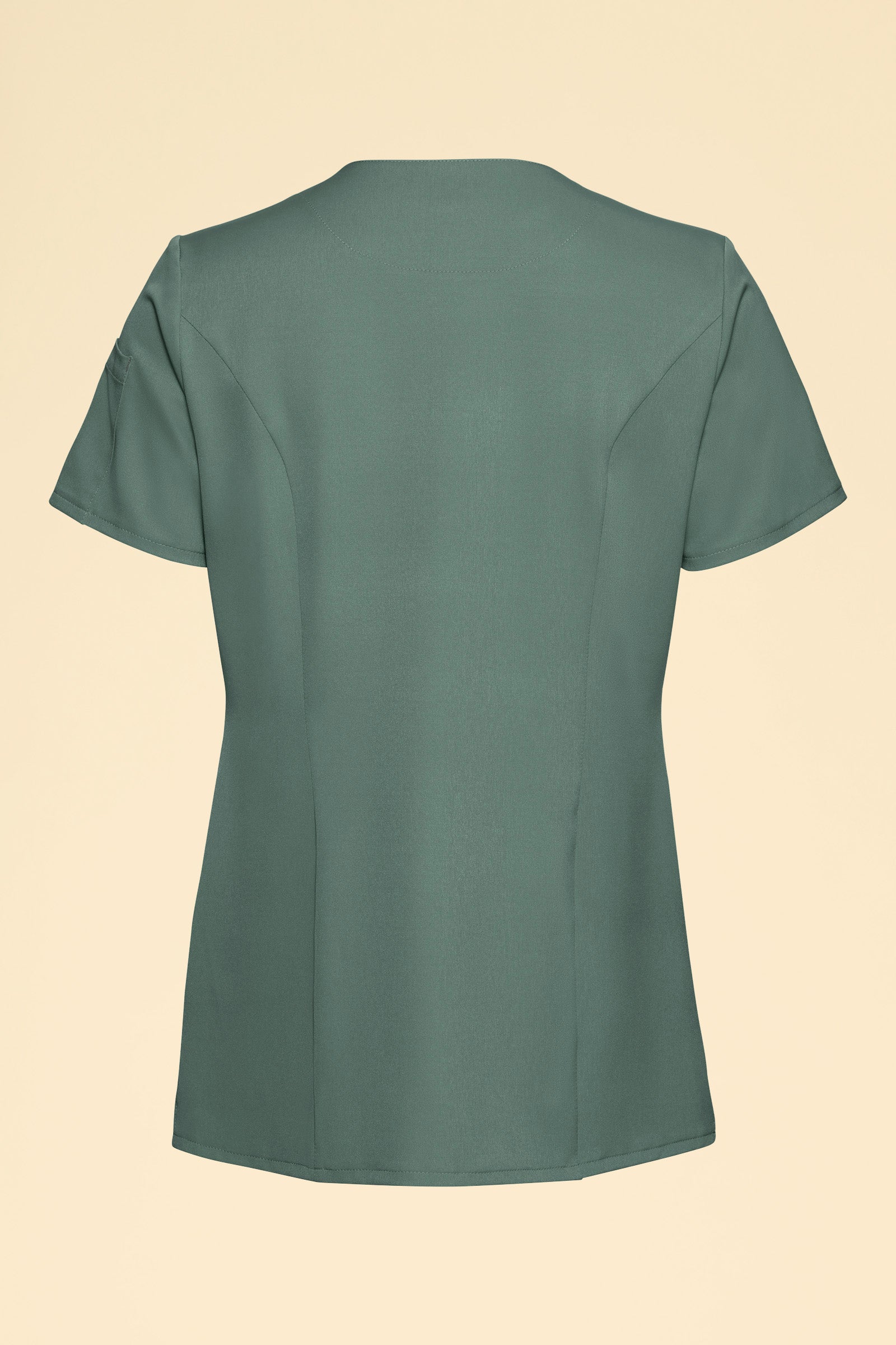 KAERE Blouse Femme - Patte de boutonnage vert foncé, Vue de dos 