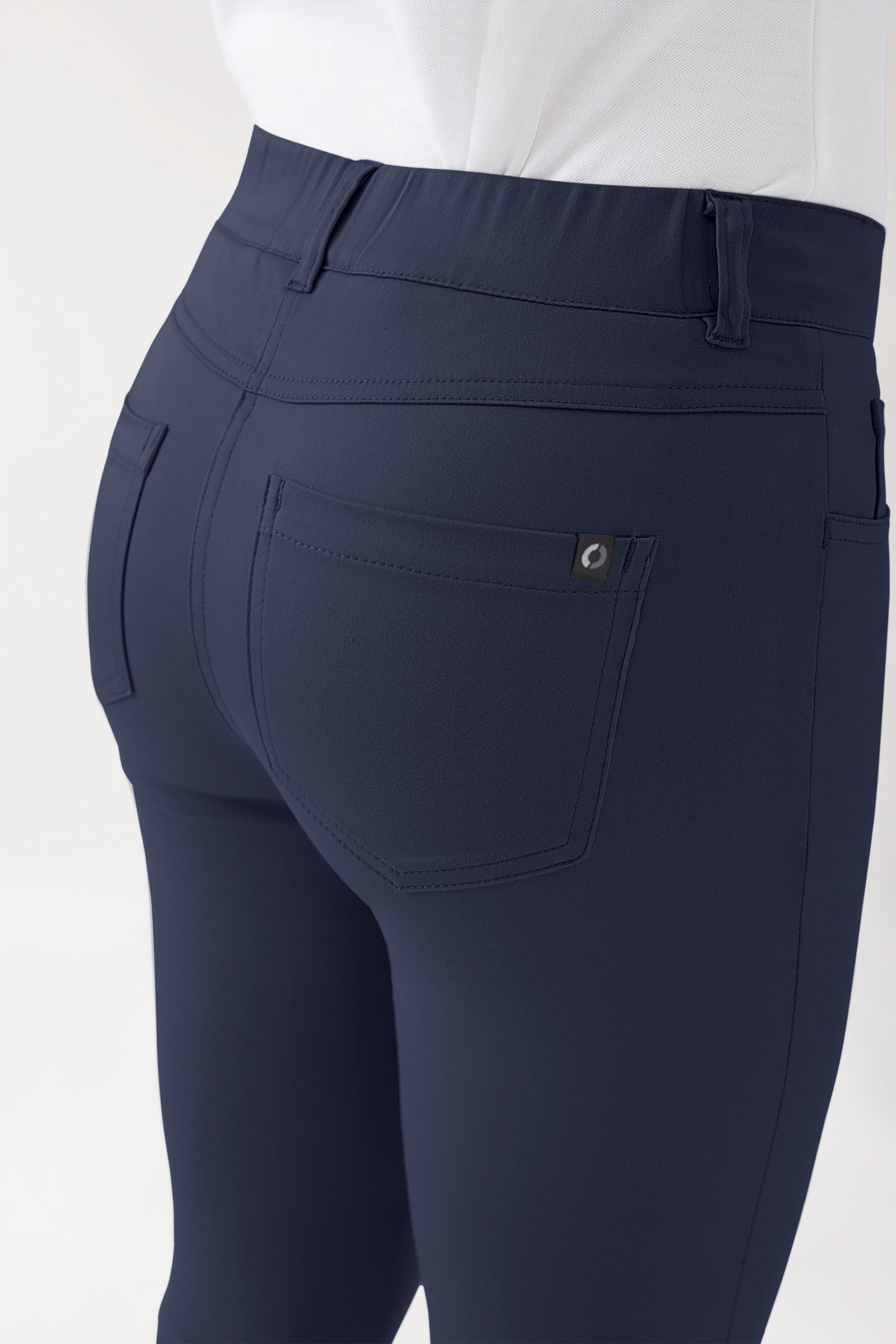 COMFY FLEX Pantalon 5 poches Femme - Jambe slim navy, Vue de dos 