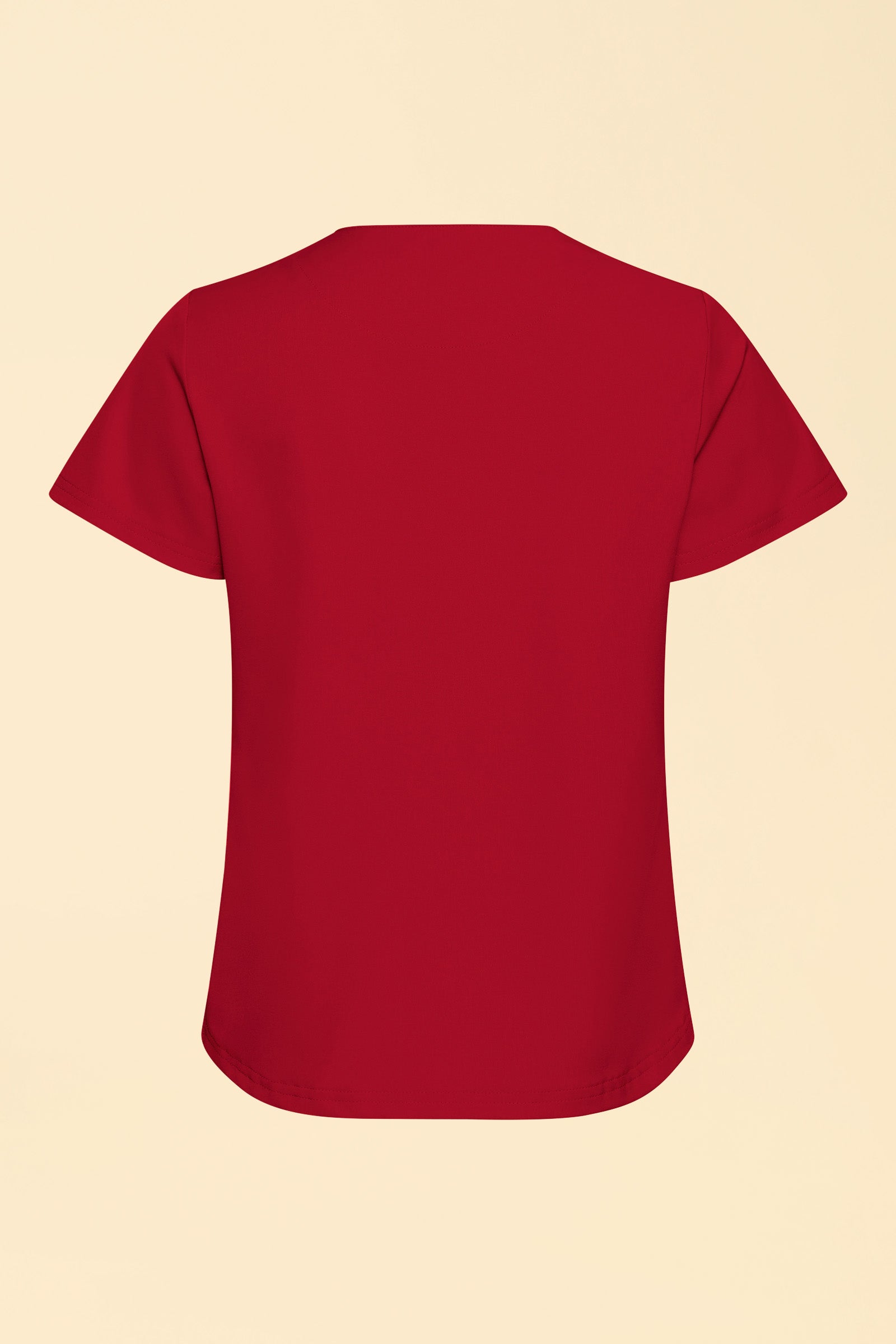 KAERE T-shirt Femme - Encoloure ronde rouge, Vue de dos 