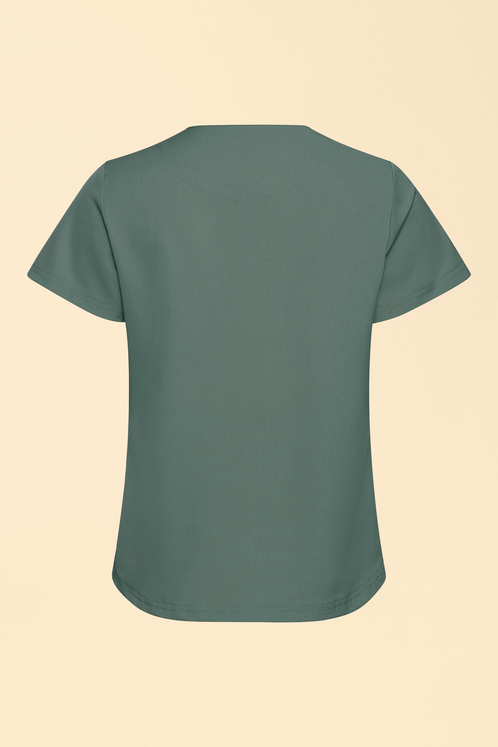 KAERE T-shirt Femme - Encoloure ronde vert foncé, Vue de dos 