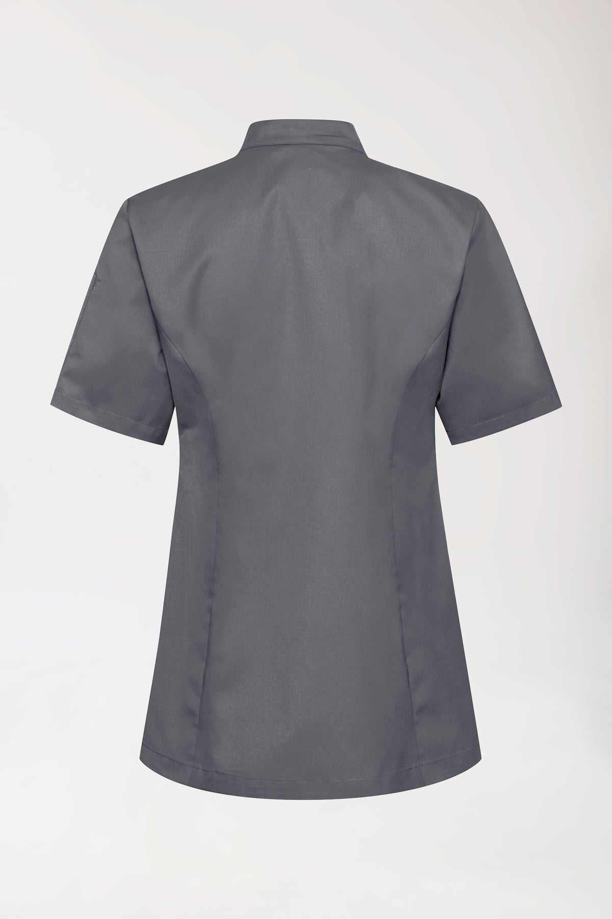 Gastro Veste de cuisine Femme - Manche courte gris granit, Vue de dos 