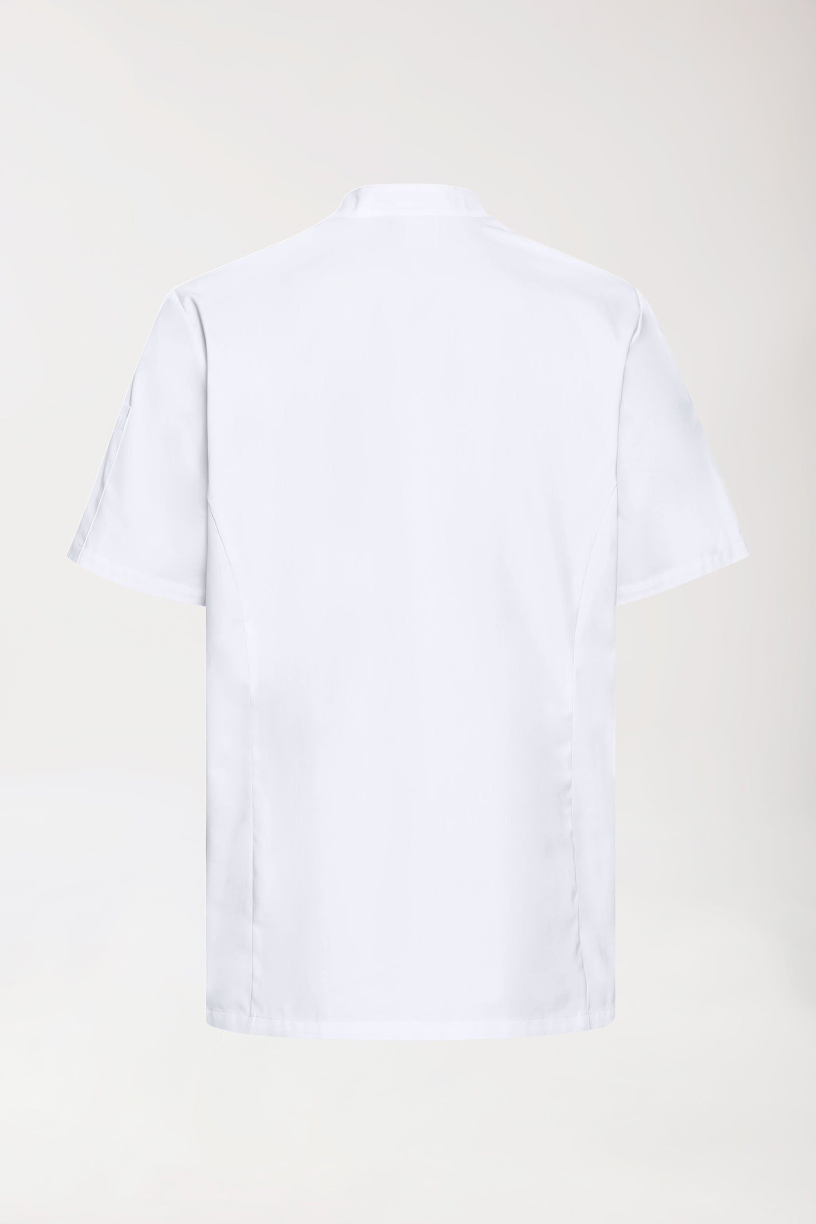 Gastro Veste de cuisine Homme - Patte 6 boutons - Manche courte blanc, Vue de dos 
