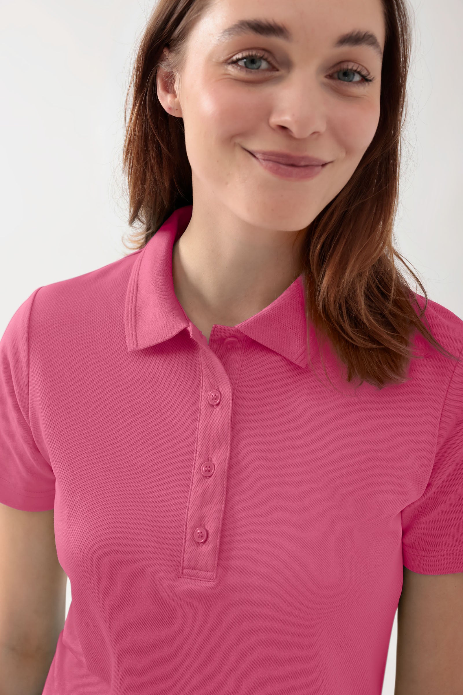 COMFY FLEX Shirt Stretch Femme - Col polo bois de rose