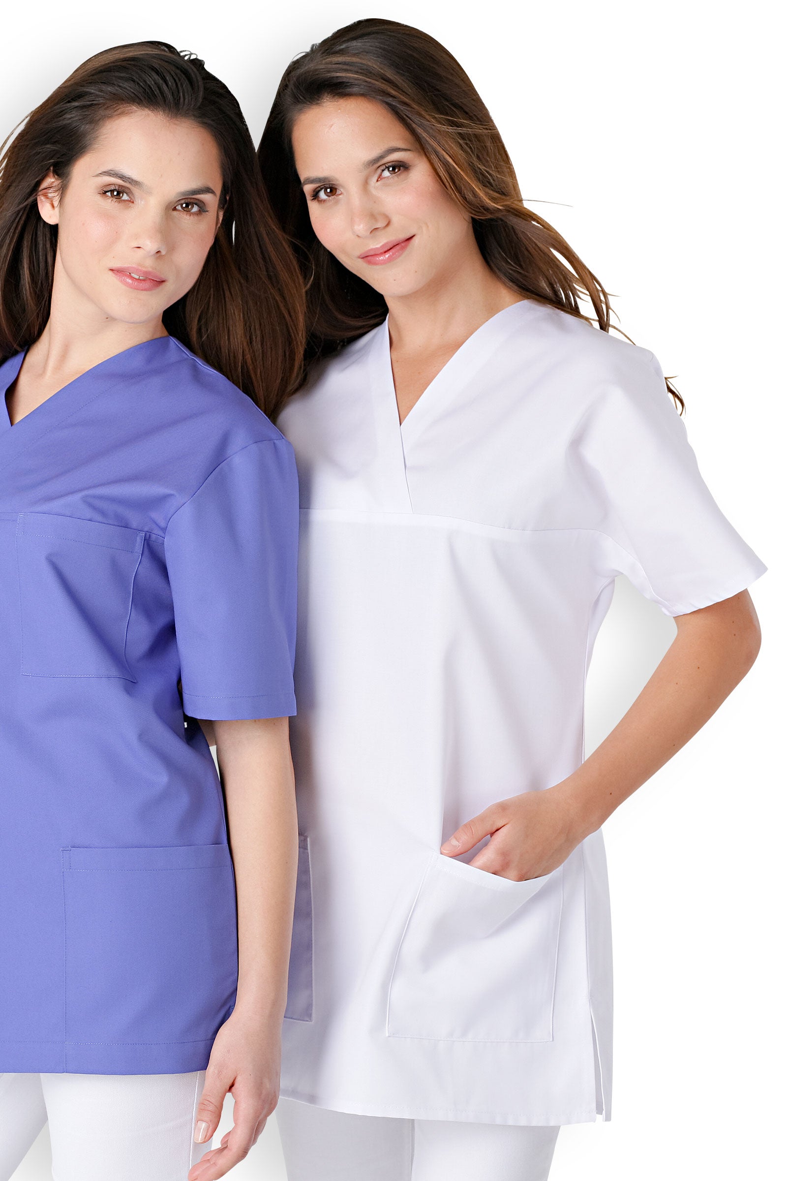 Tunique femme blanc col en V