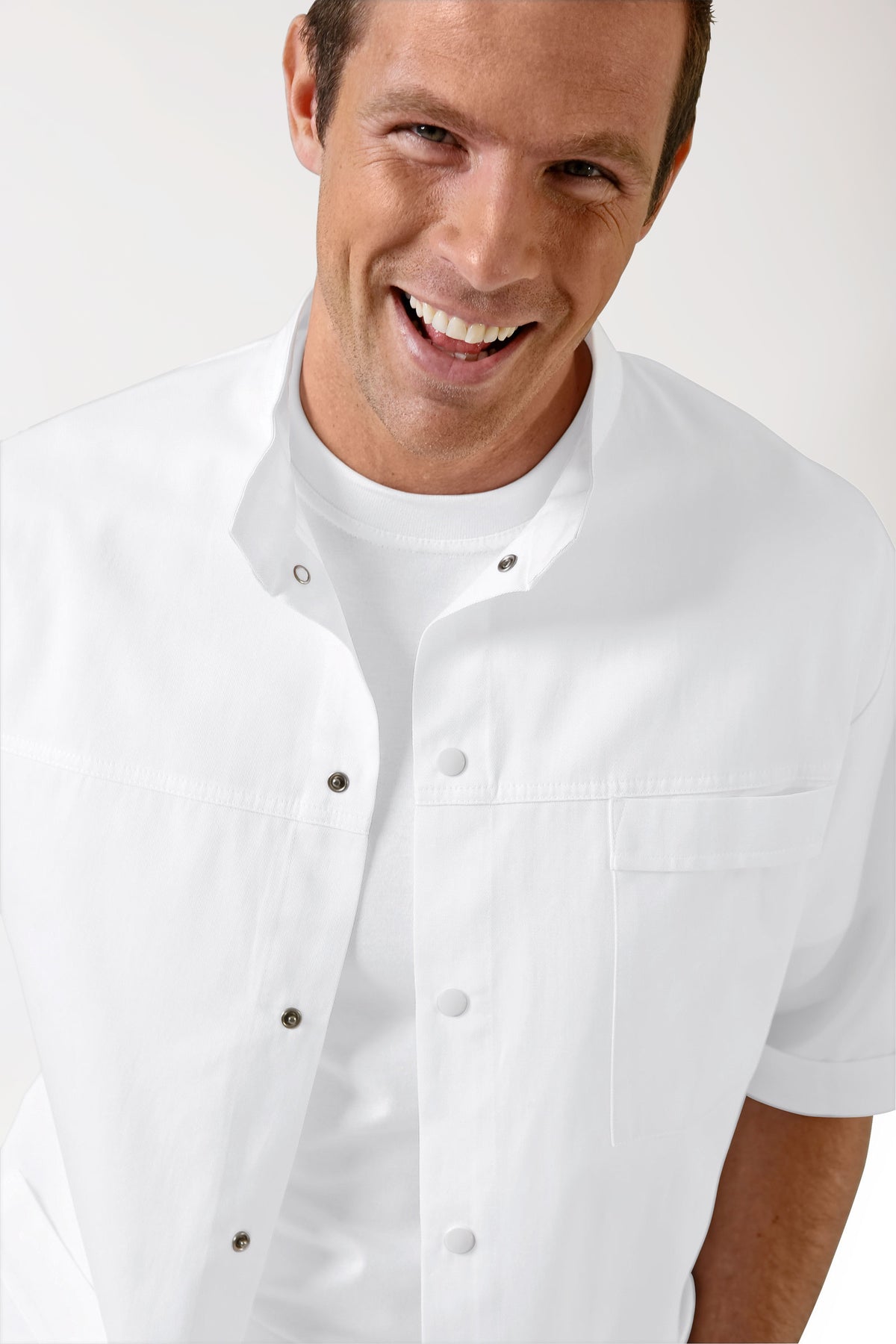 Tunique homme blanc col officier