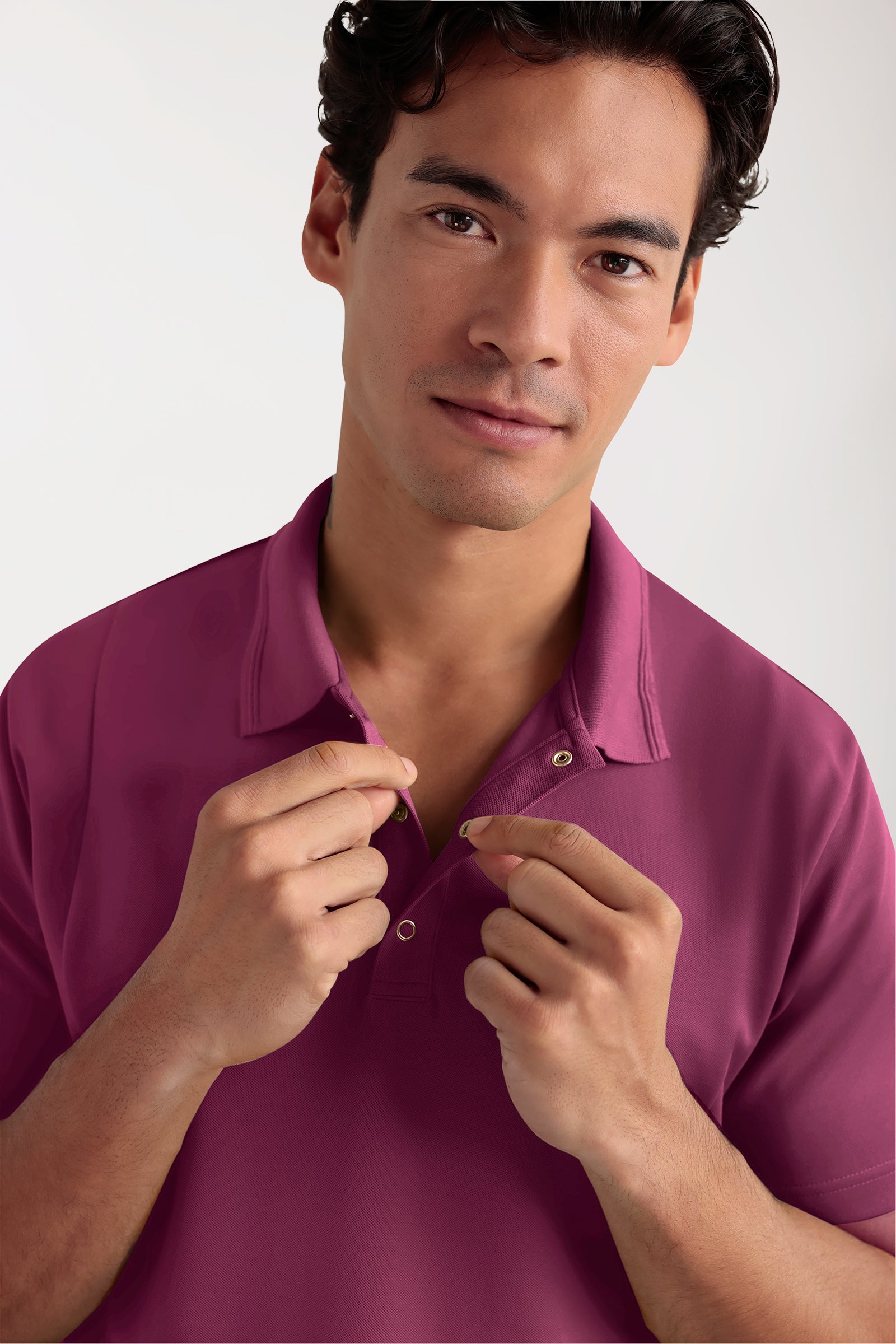 COMFY FLEX Tunique Stretch Homme - Col polo berry