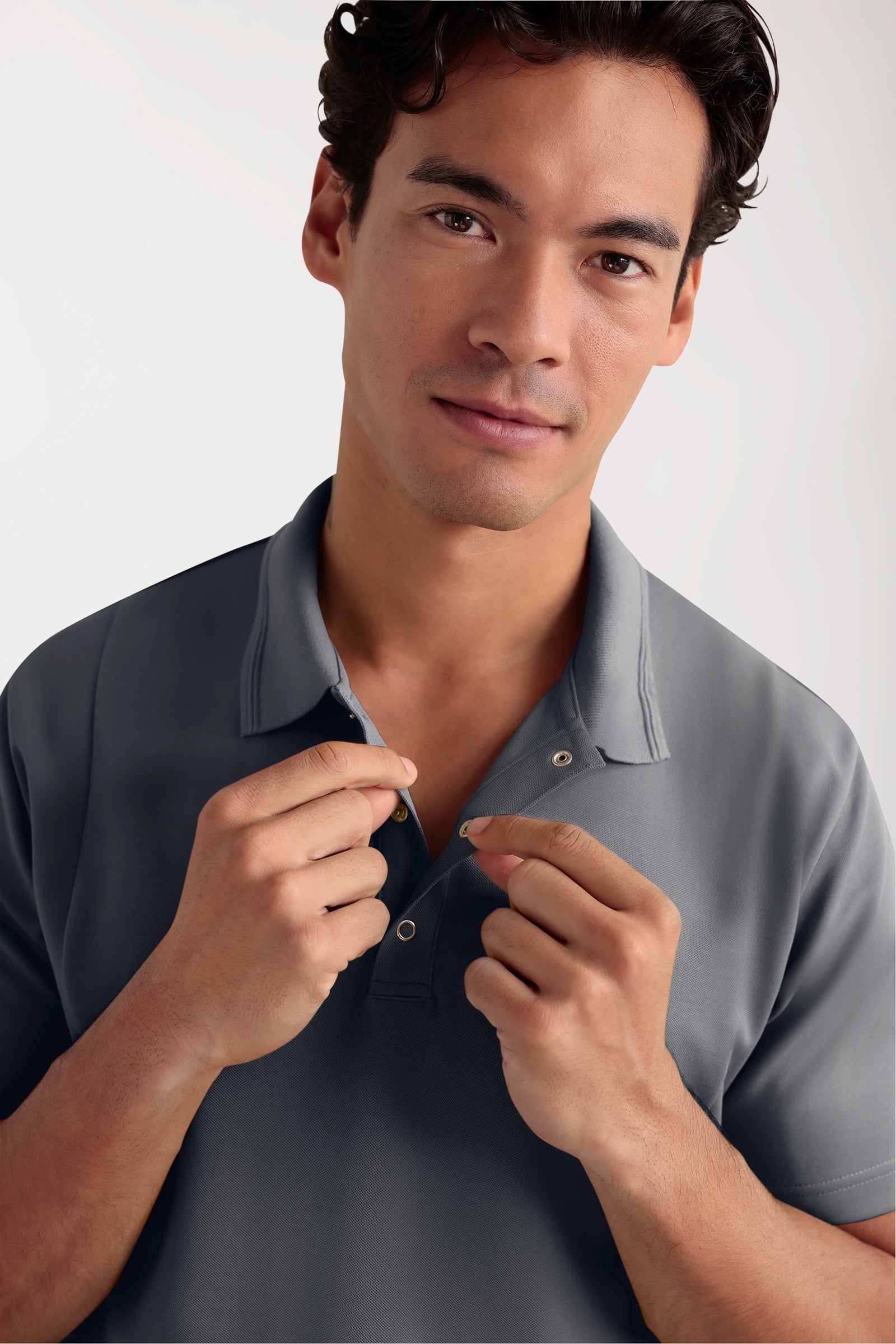 COMFY FLEX Tunique Stretch Homme - Col polo galet
