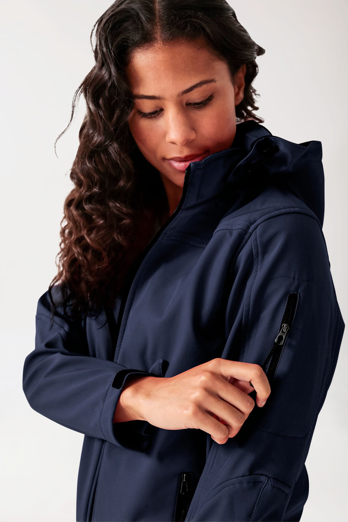 Softshell Veste mixte - à capuche bleu navy