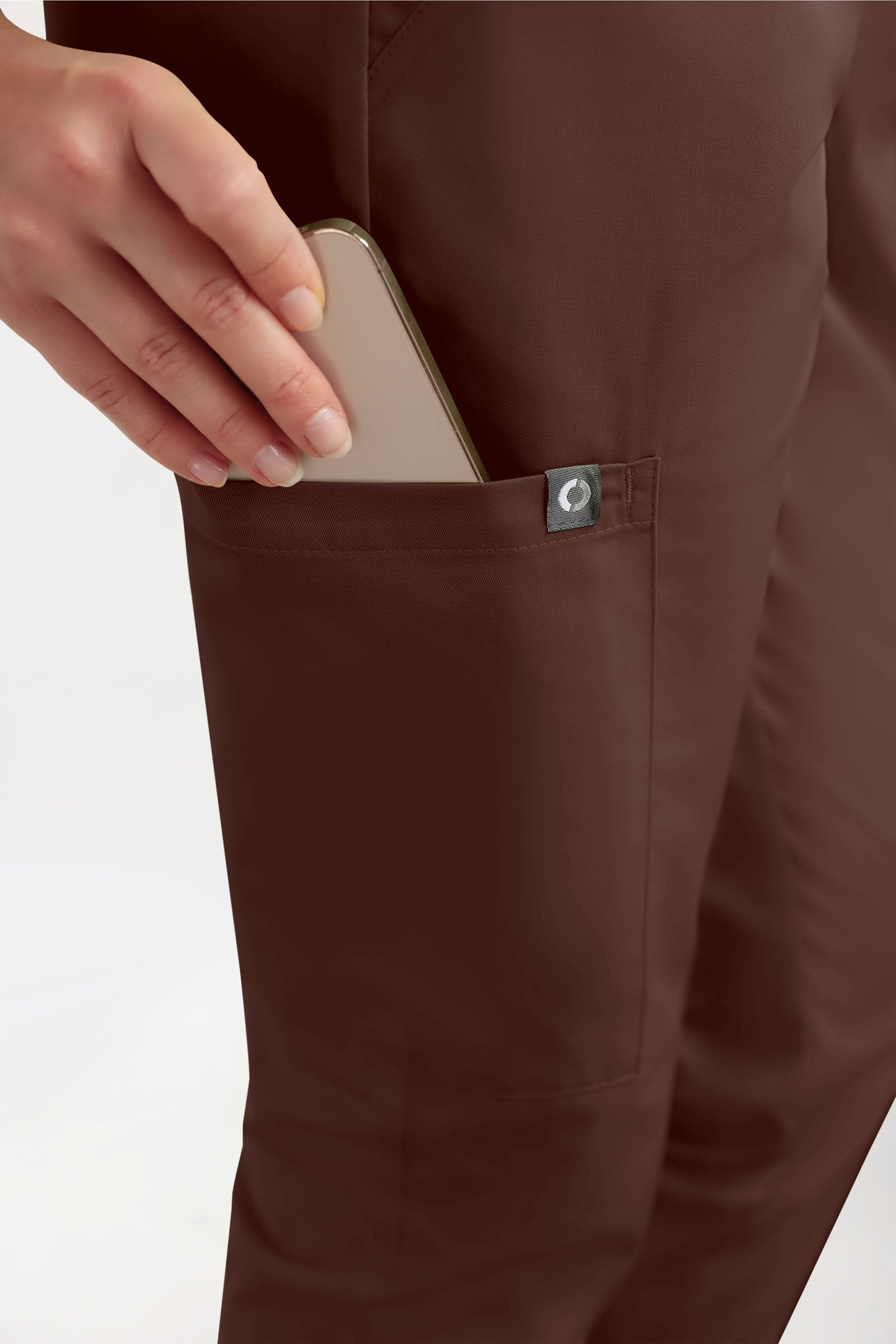 GREEN Pantalon Stretch Femme - Style Jogpant coffee