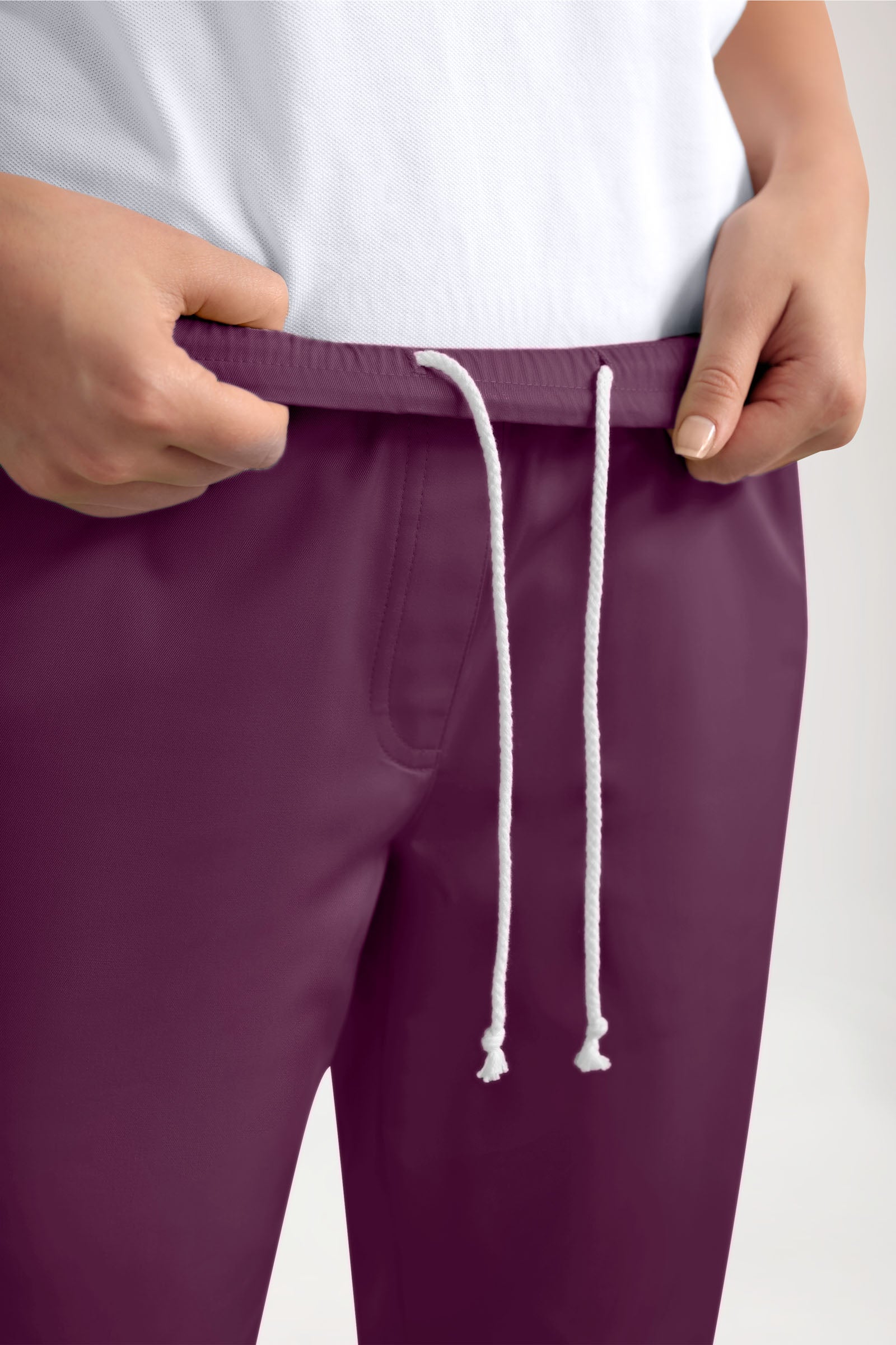 GREEN Pantalon Stretch Femme - Style Jogpant prune