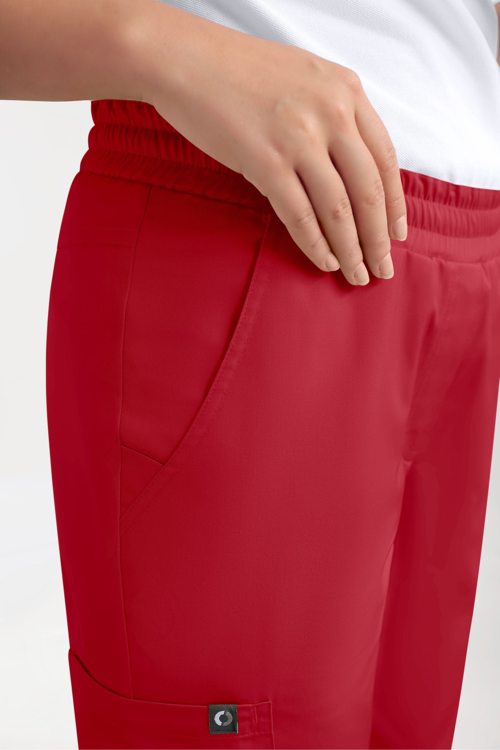 GREEN Pantalon Stretch Femme - Style Jogpant rouge
