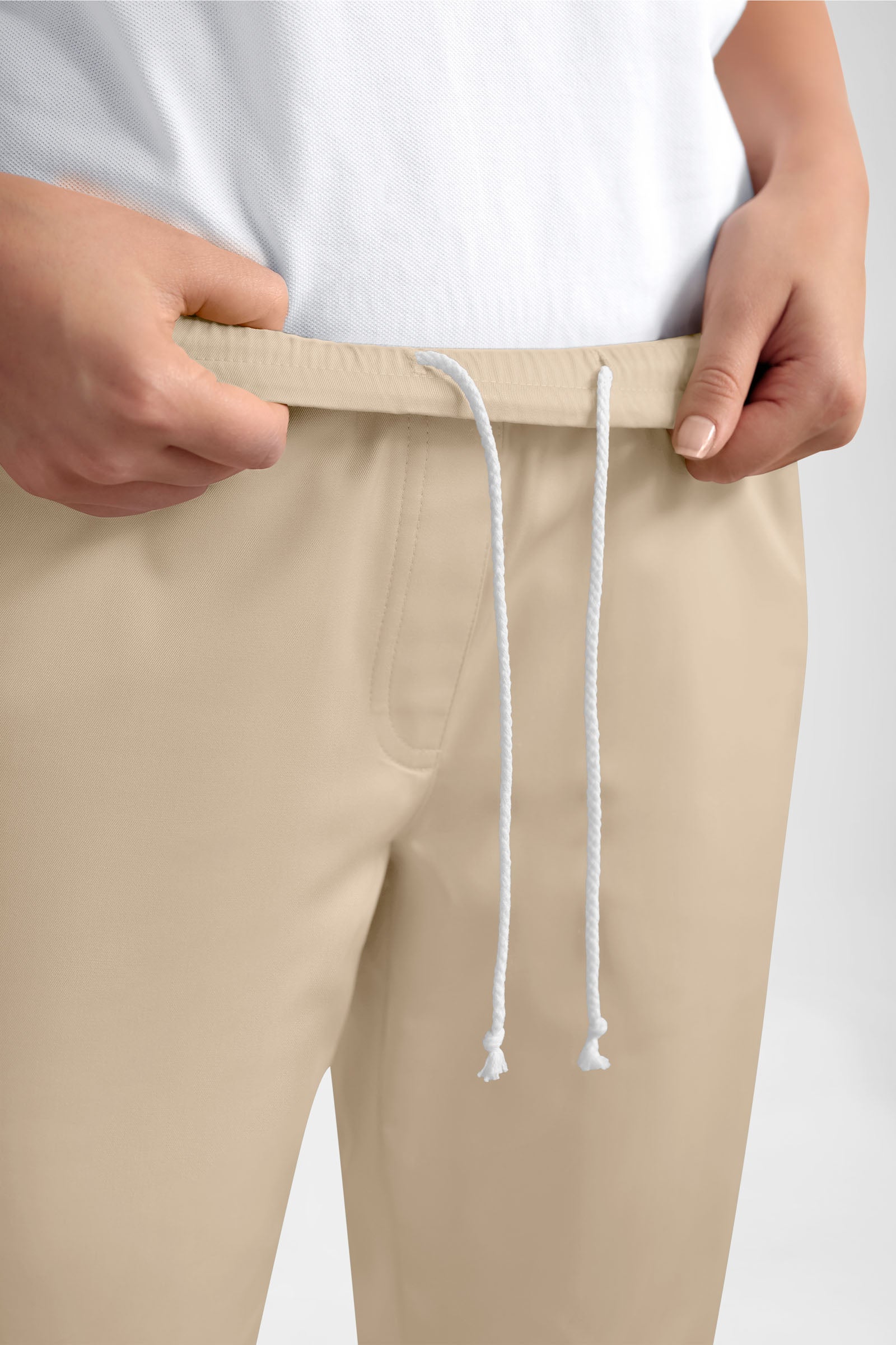 GREEN Pantalon Stretch Femme - Style Jogpant sable